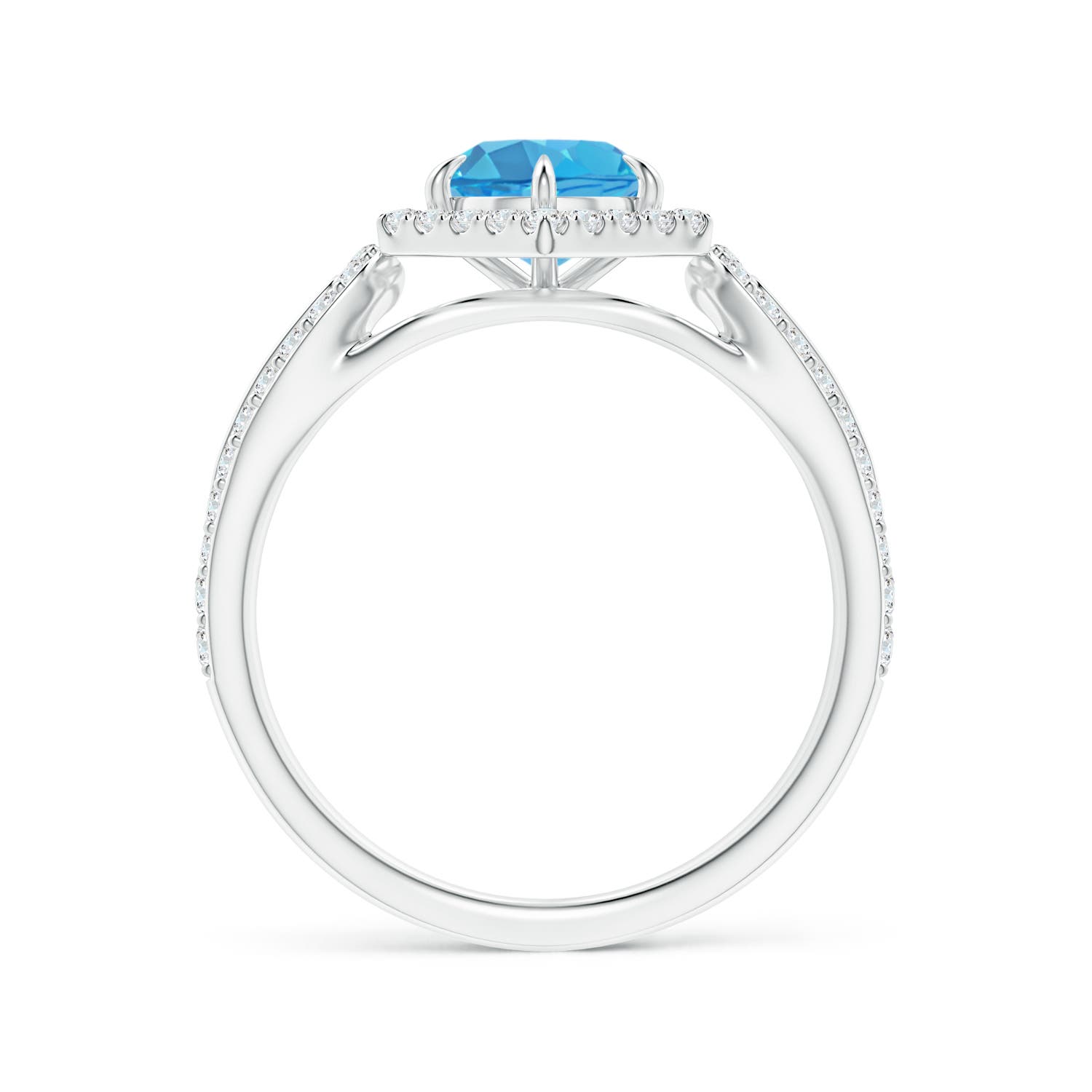 AA - Swiss Blue Topaz / 1.41 CT / 14 KT White Gold