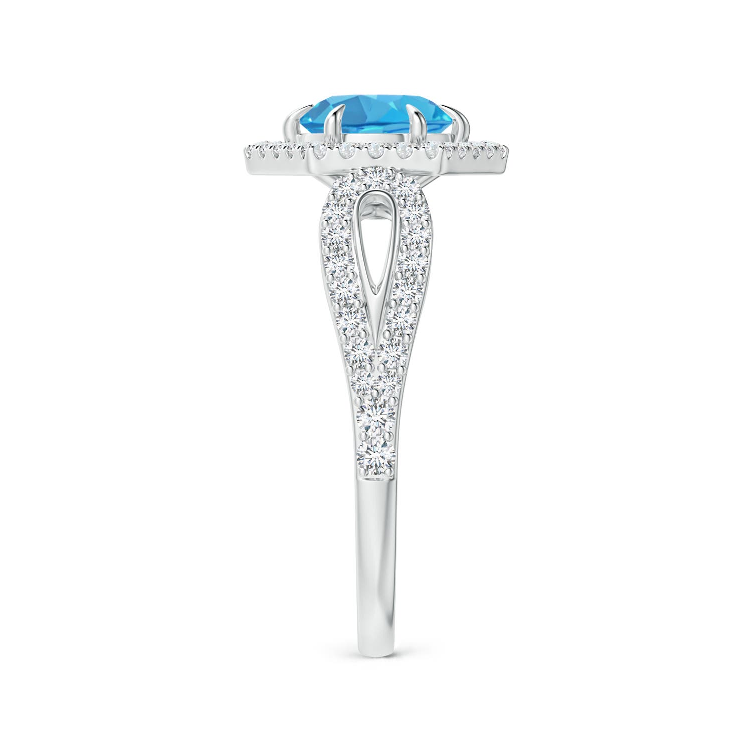 AA - Swiss Blue Topaz / 1.41 CT / 14 KT White Gold