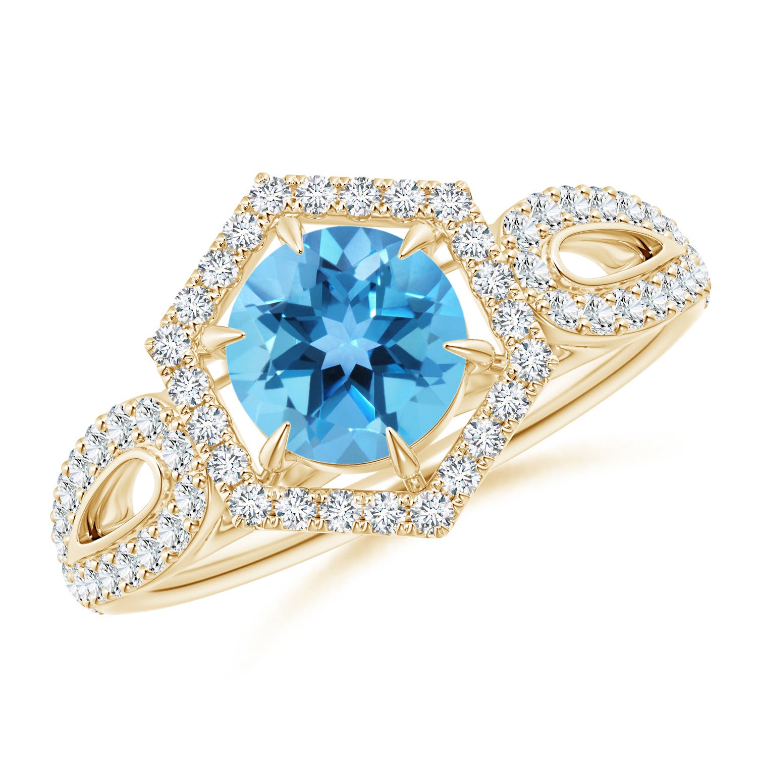 AA - Swiss Blue Topaz / 1.41 CT / 14 KT Yellow Gold