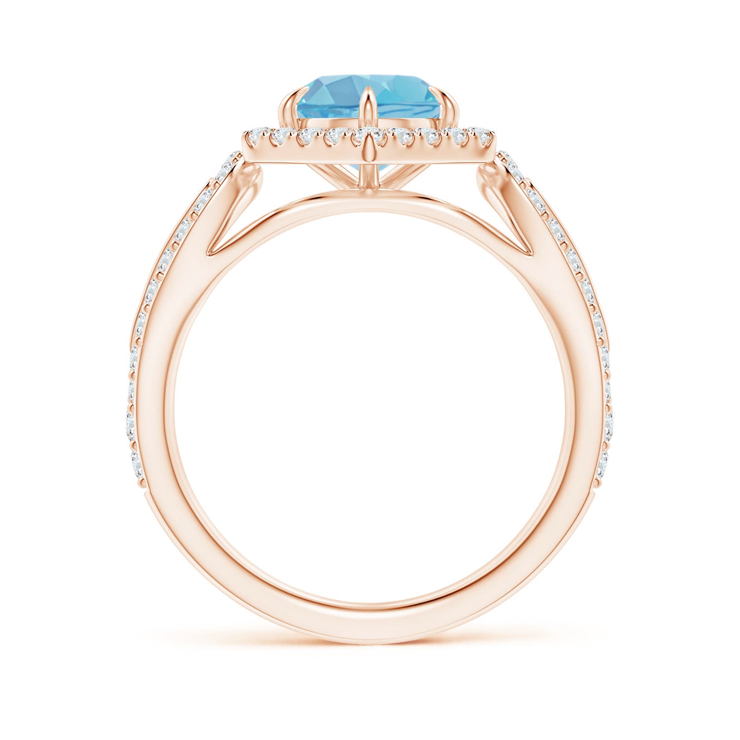 A - Swiss Blue Topaz / 2.15 CT / 14 KT Rose Gold