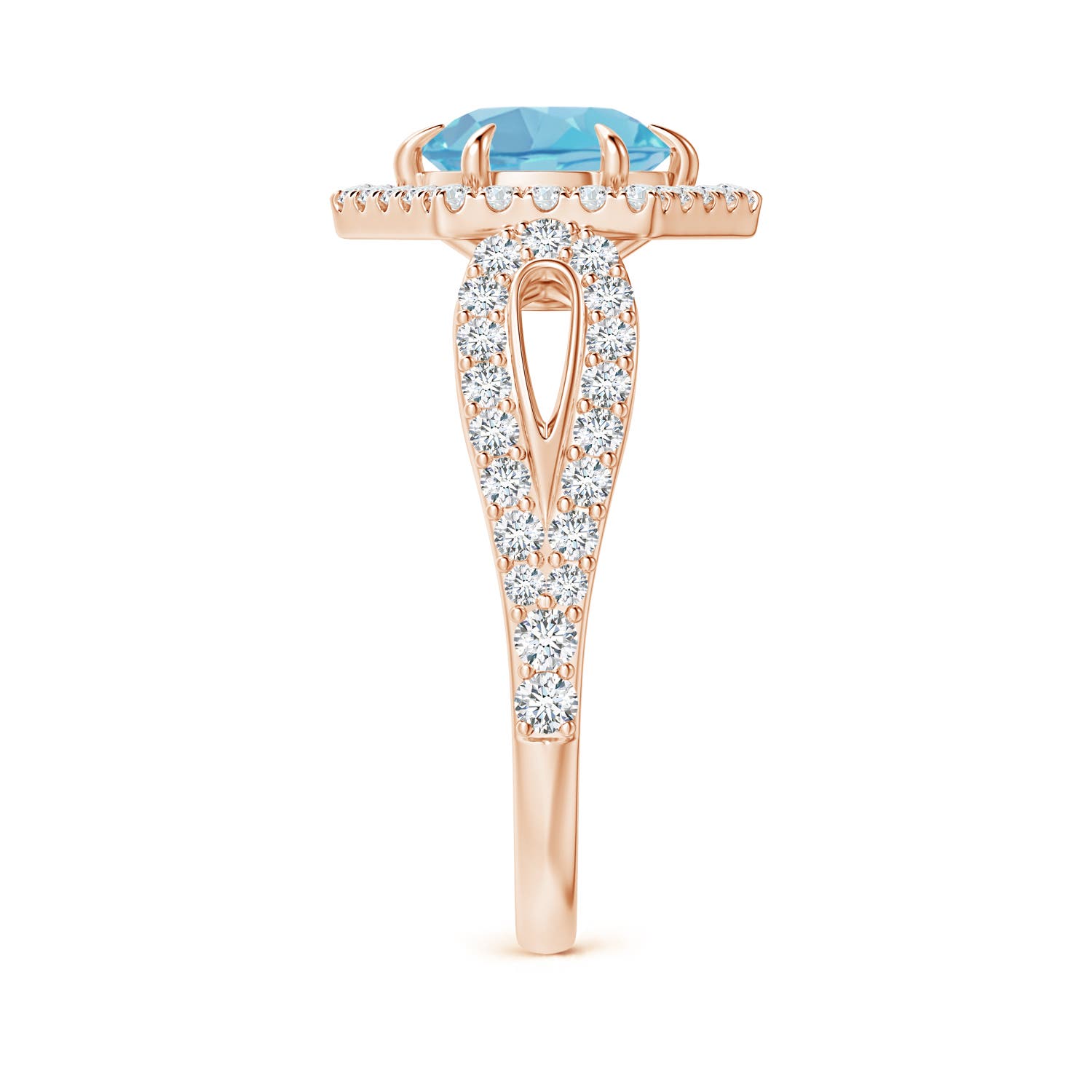 A - Swiss Blue Topaz / 2.15 CT / 14 KT Rose Gold