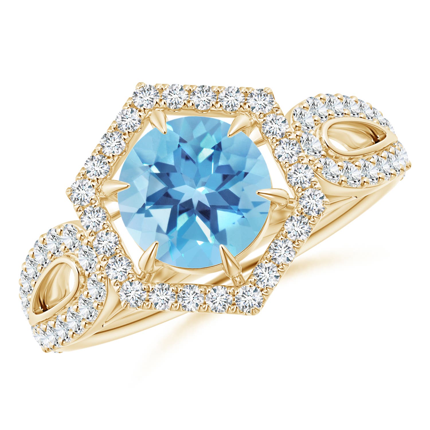 A - Swiss Blue Topaz / 2.15 CT / 14 KT Yellow Gold