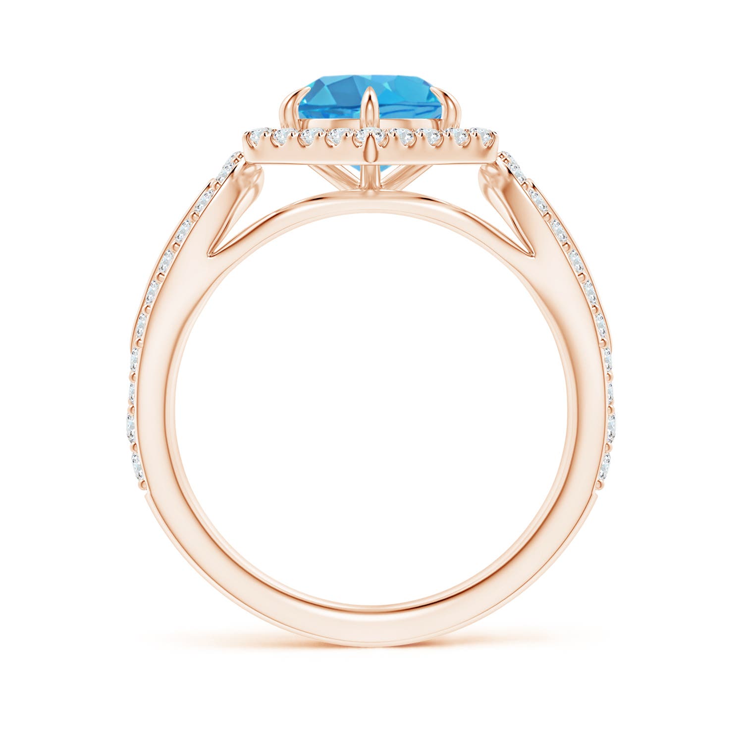 AA - Swiss Blue Topaz / 2.15 CT / 14 KT Rose Gold