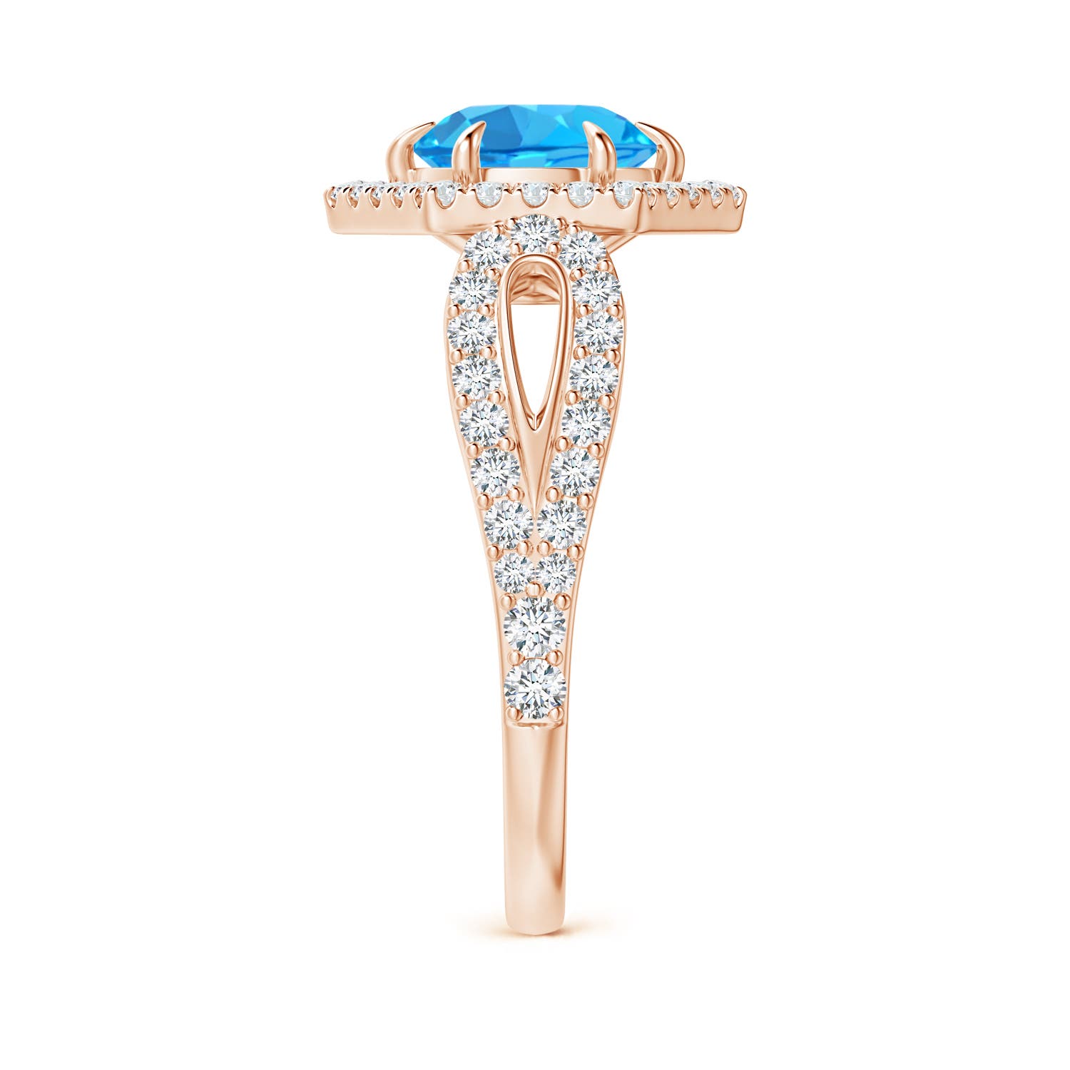 AAA - Swiss Blue Topaz / 2.15 CT / 14 KT Rose Gold