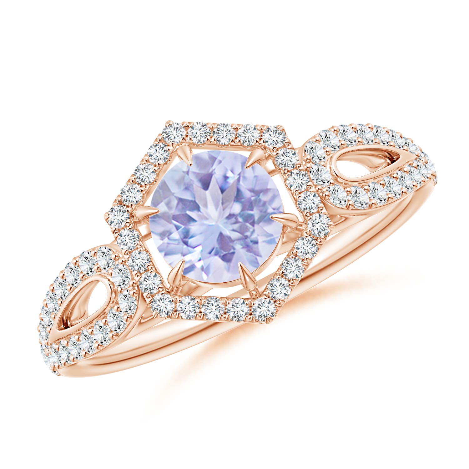 A - Tanzanite / 0.82 CT / 14 KT Rose Gold