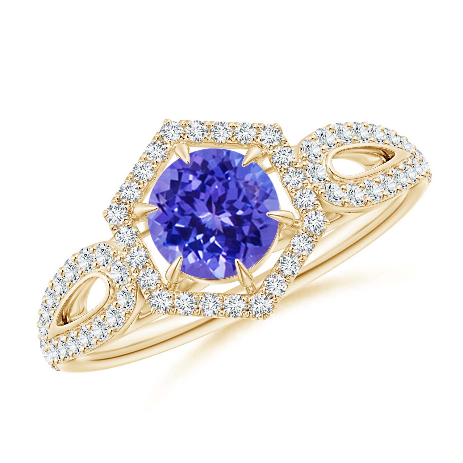 AAAA - Tanzanite / 0.82 CT / 14 KT Yellow Gold