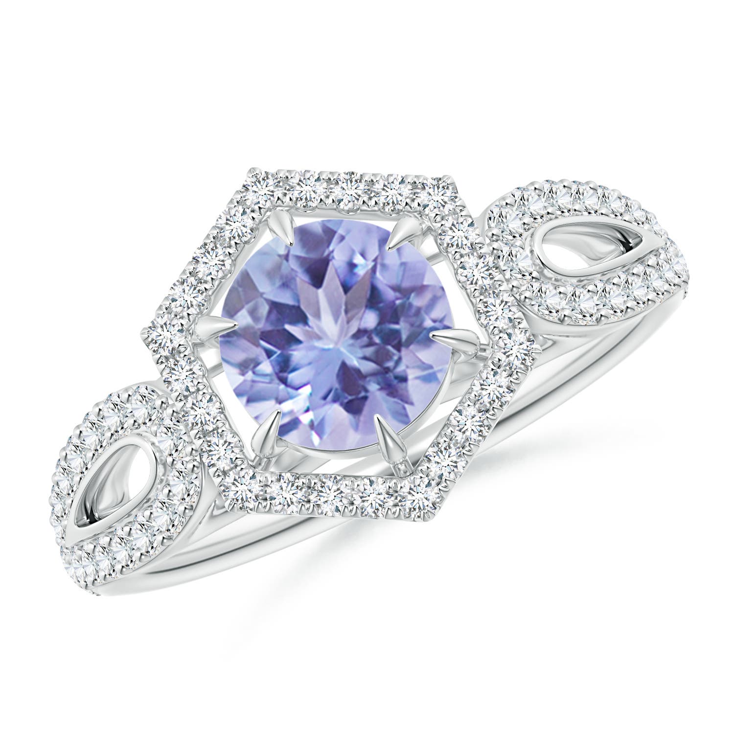 A - Tanzanite / 1.36 CT / 14 KT White Gold