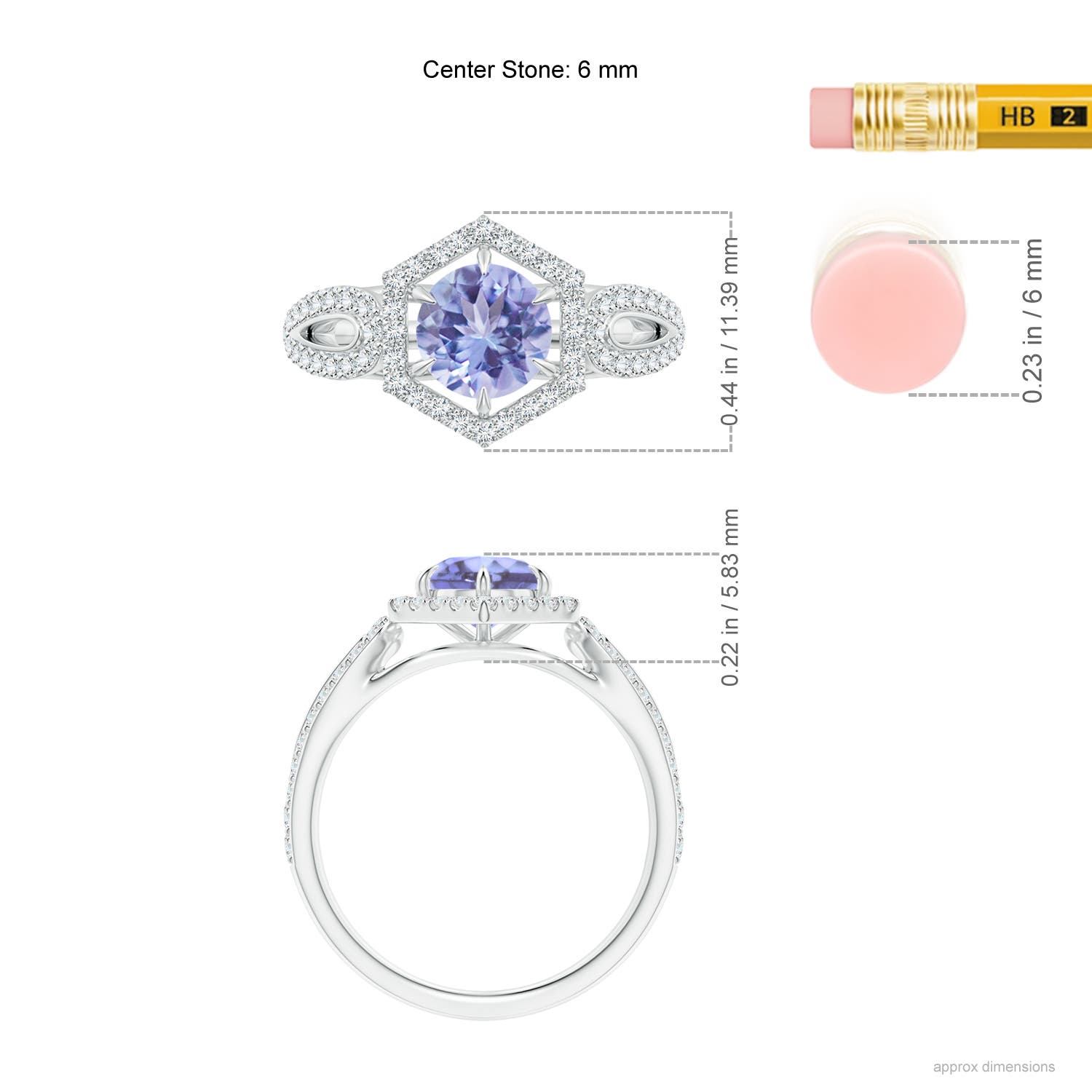 A - Tanzanite / 1.36 CT / 14 KT White Gold