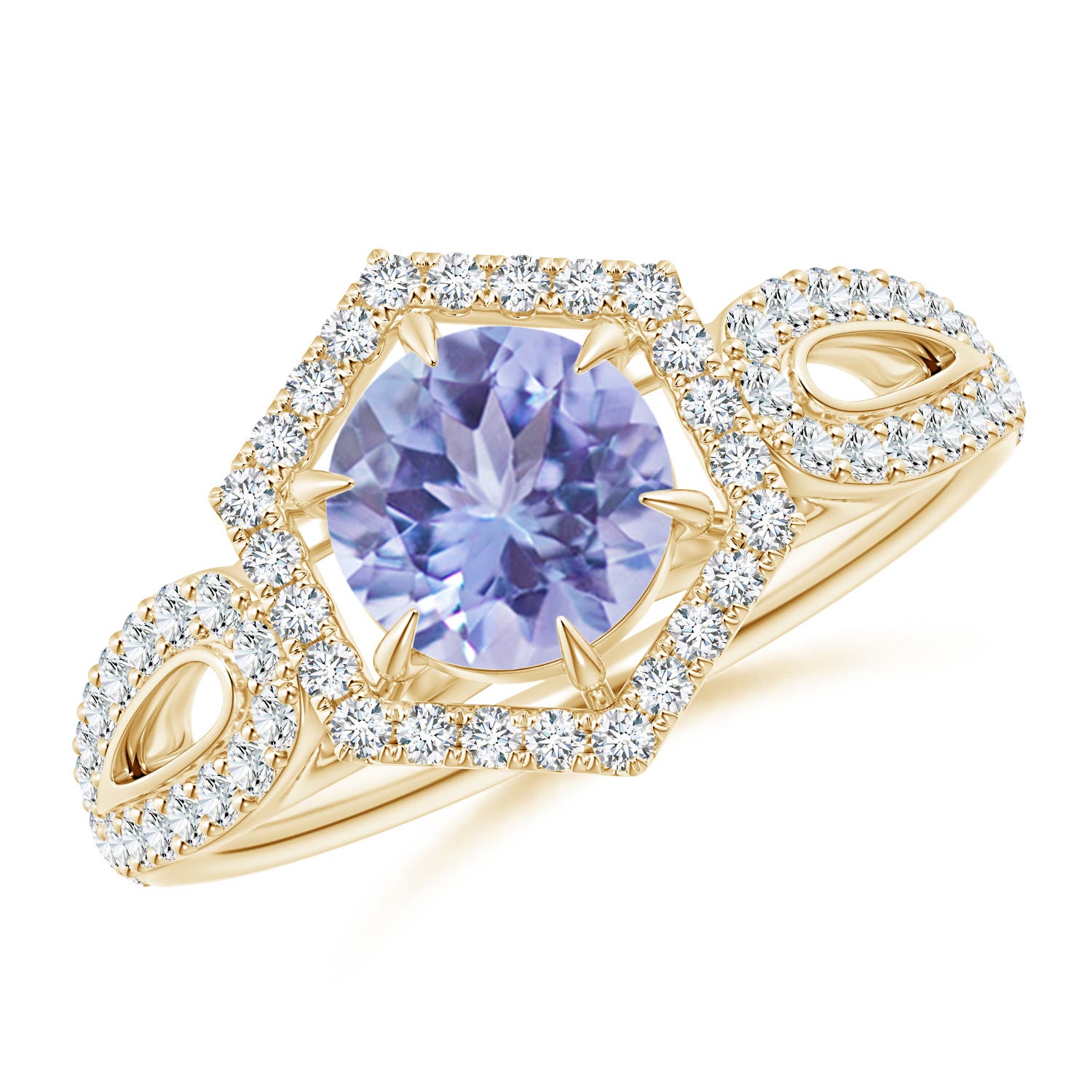 A - Tanzanite / 1.36 CT / 14 KT Yellow Gold