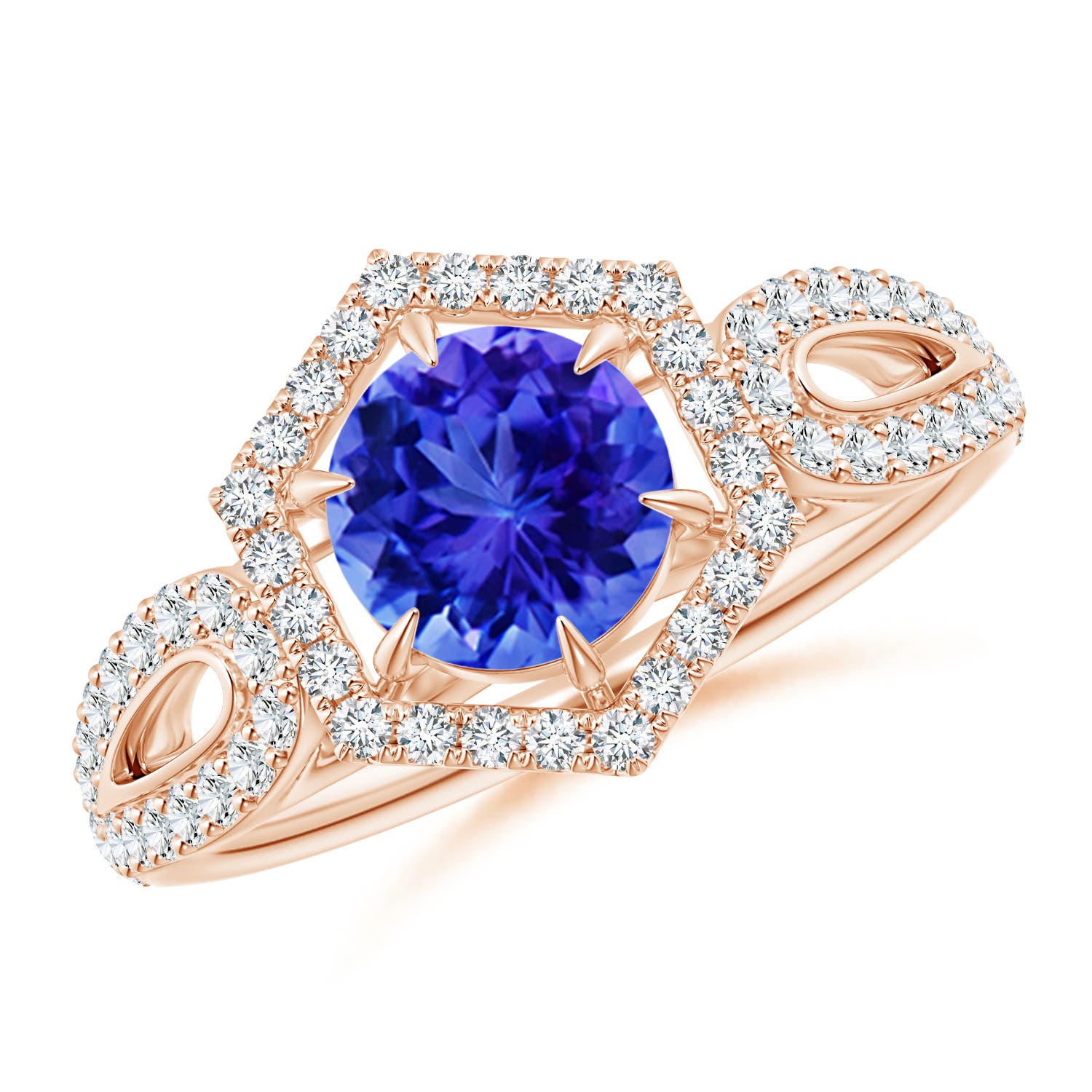 AAA - Tanzanite / 1.36 CT / 14 KT Rose Gold