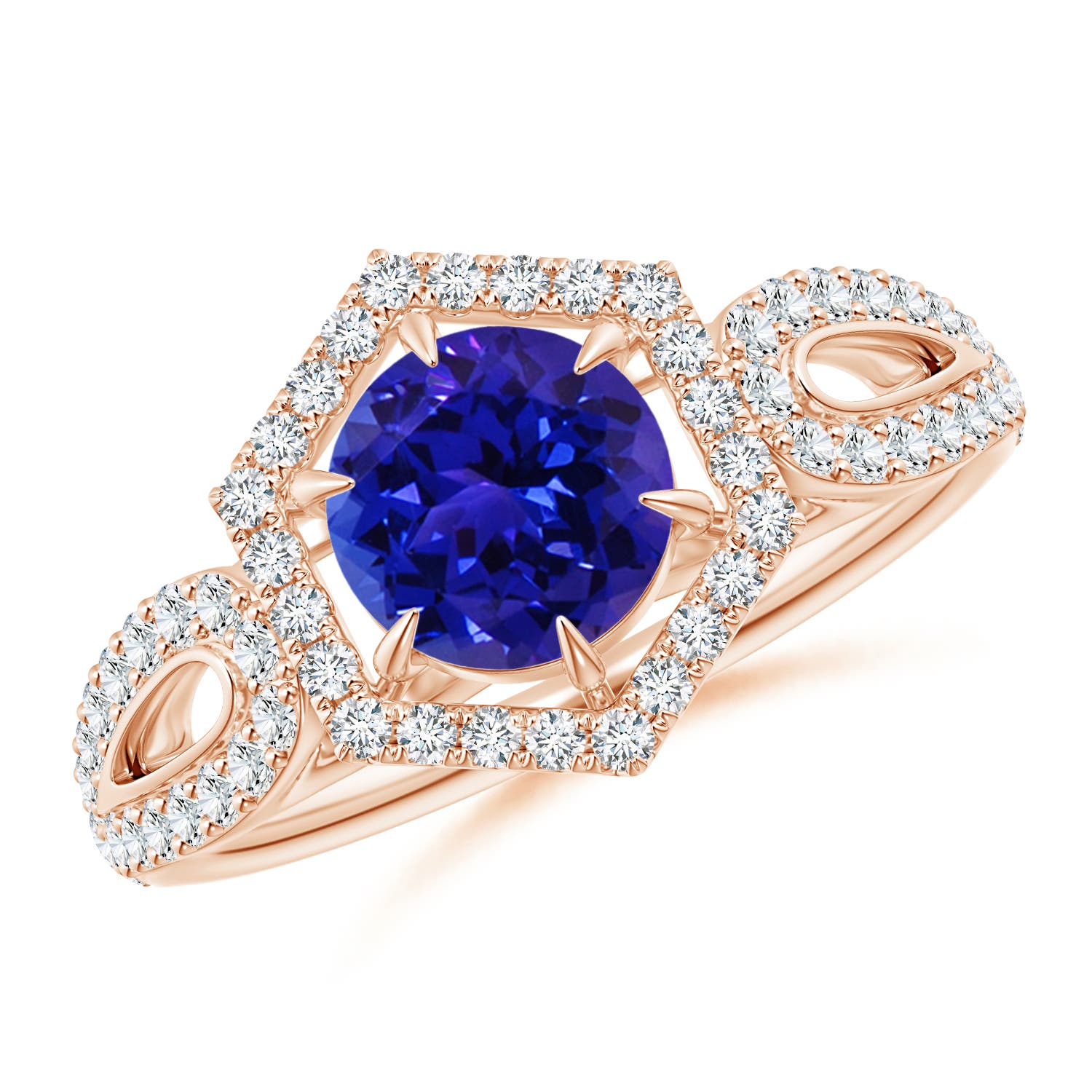 AAAA - Tanzanite / 1.36 CT / 14 KT Rose Gold