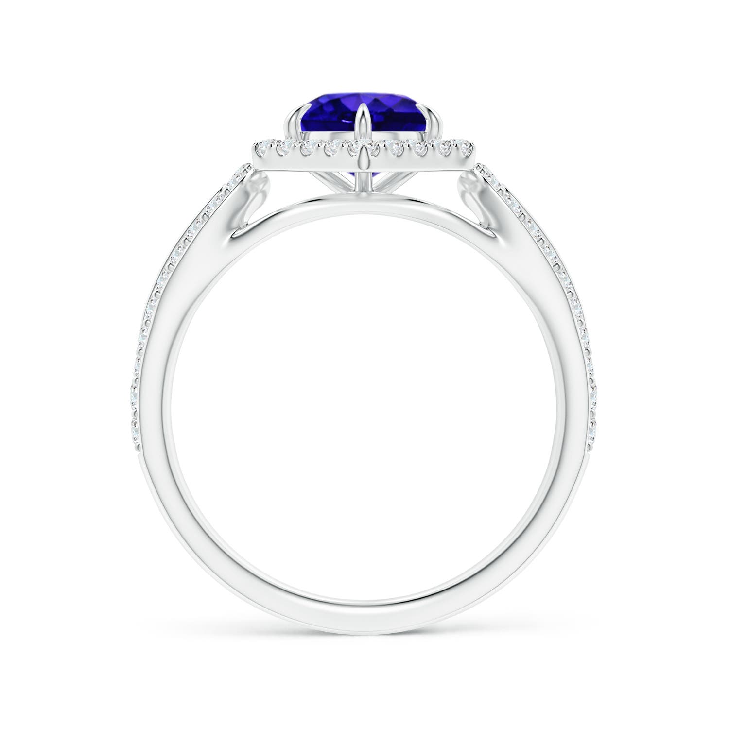 AAAA - Tanzanite / 1.36 CT / 14 KT White Gold