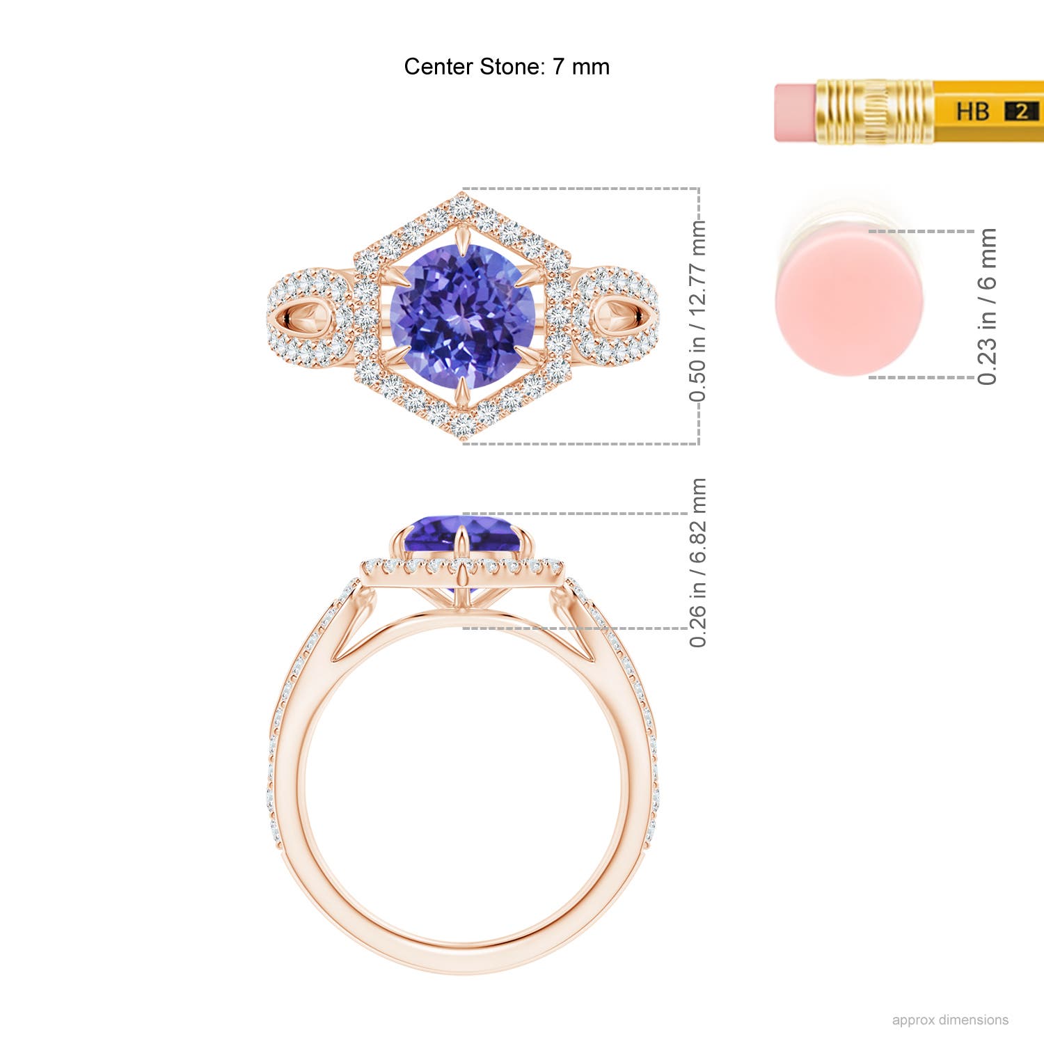 AA - Tanzanite / 2.05 CT / 14 KT Rose Gold