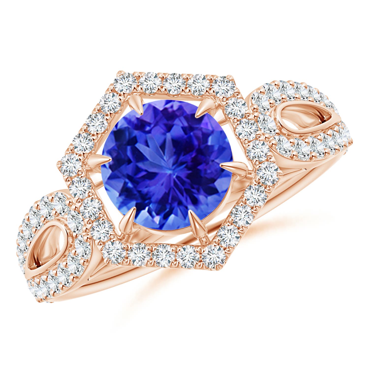 AAA - Tanzanite / 2.05 CT / 14 KT Rose Gold