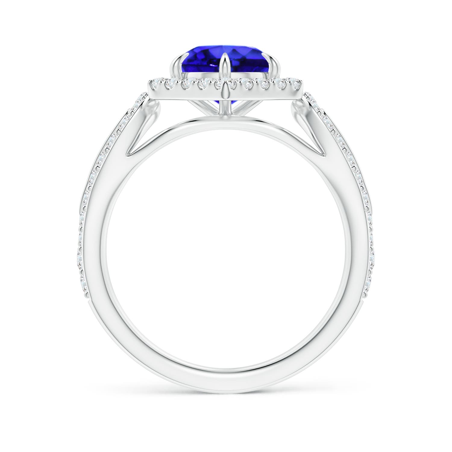 AAA - Tanzanite / 2.05 CT / 14 KT White Gold