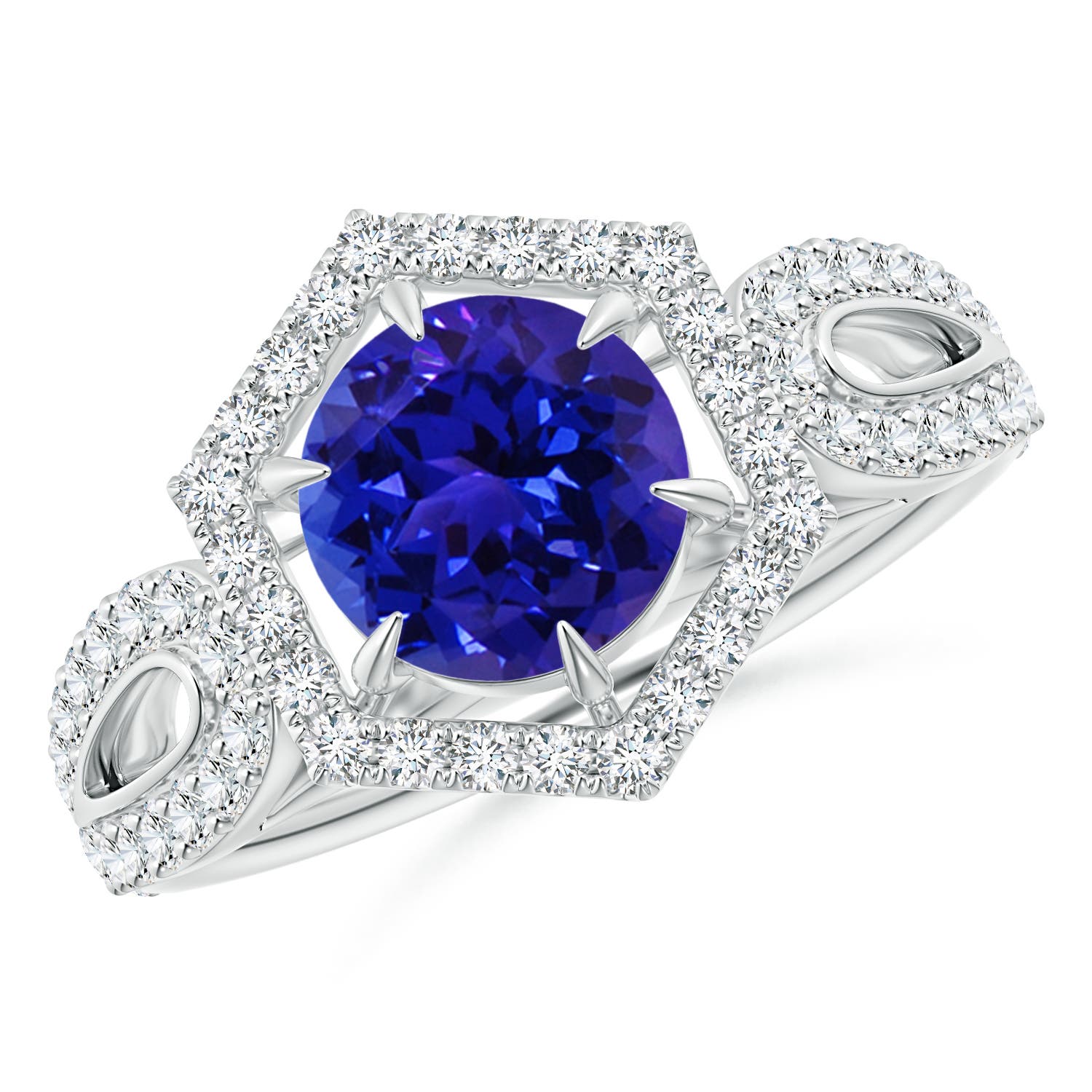 AAAA - Tanzanite / 2.05 CT / 14 KT White Gold