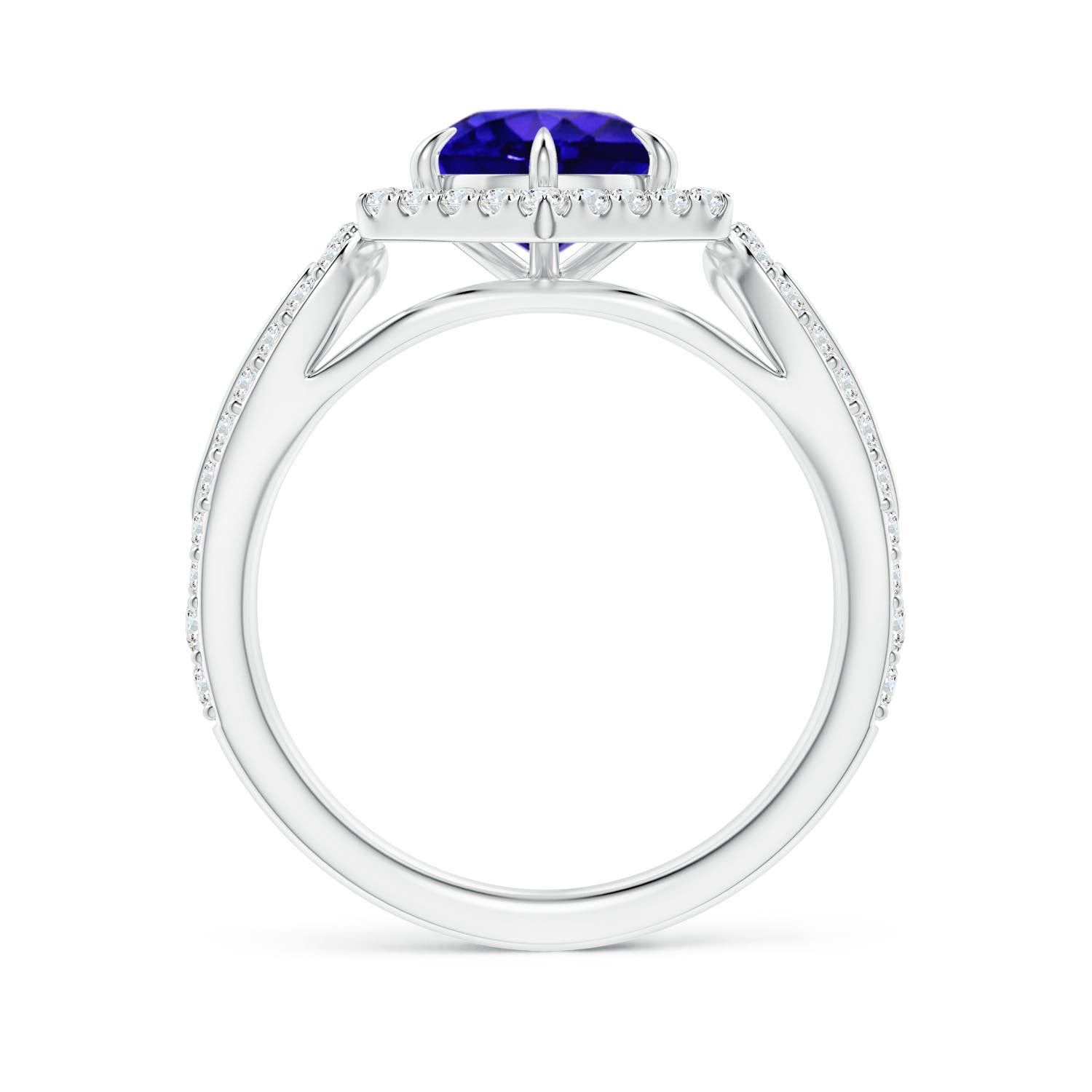 AAAA - Tanzanite / 2.05 CT / 14 KT White Gold