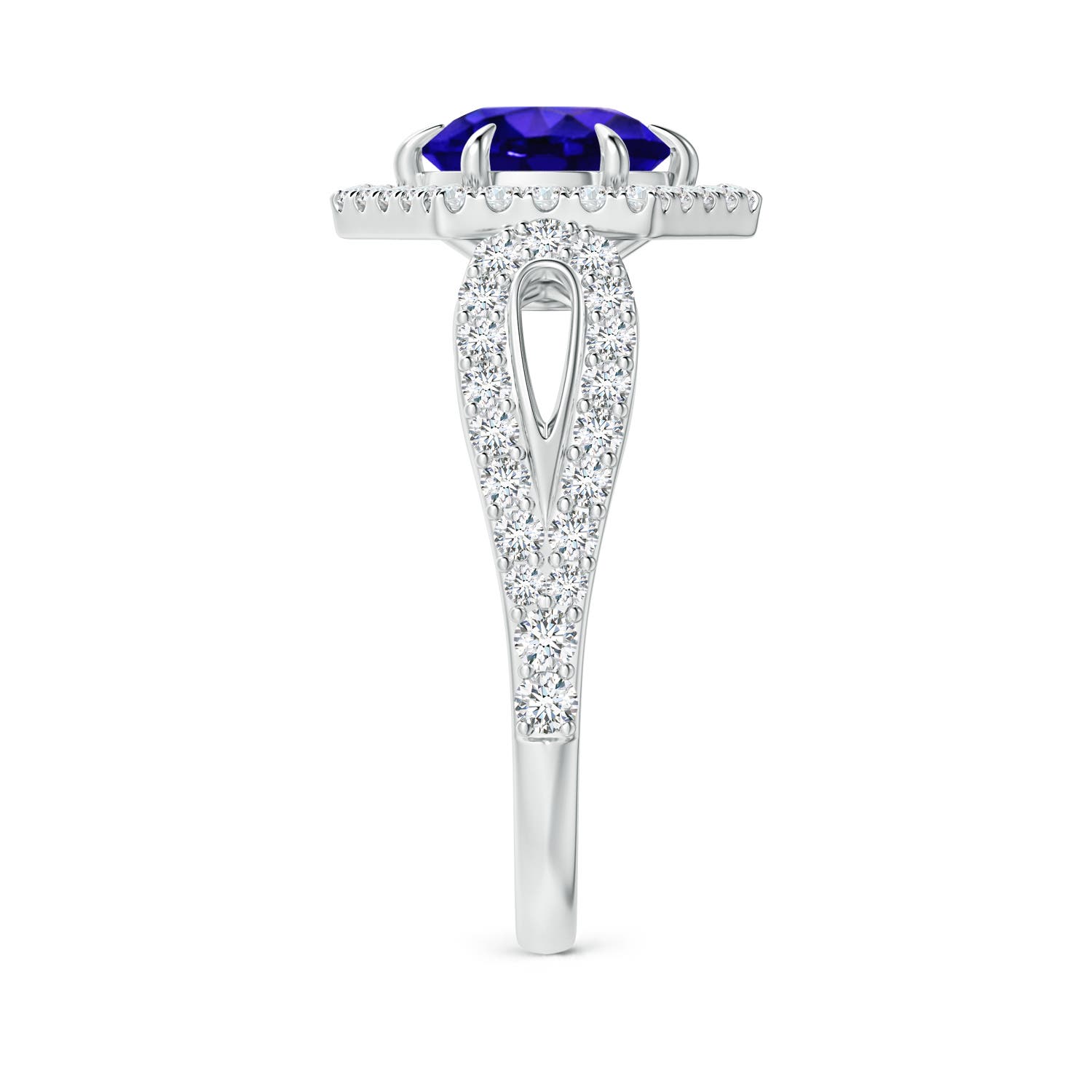 AAAA - Tanzanite / 2.05 CT / 14 KT White Gold