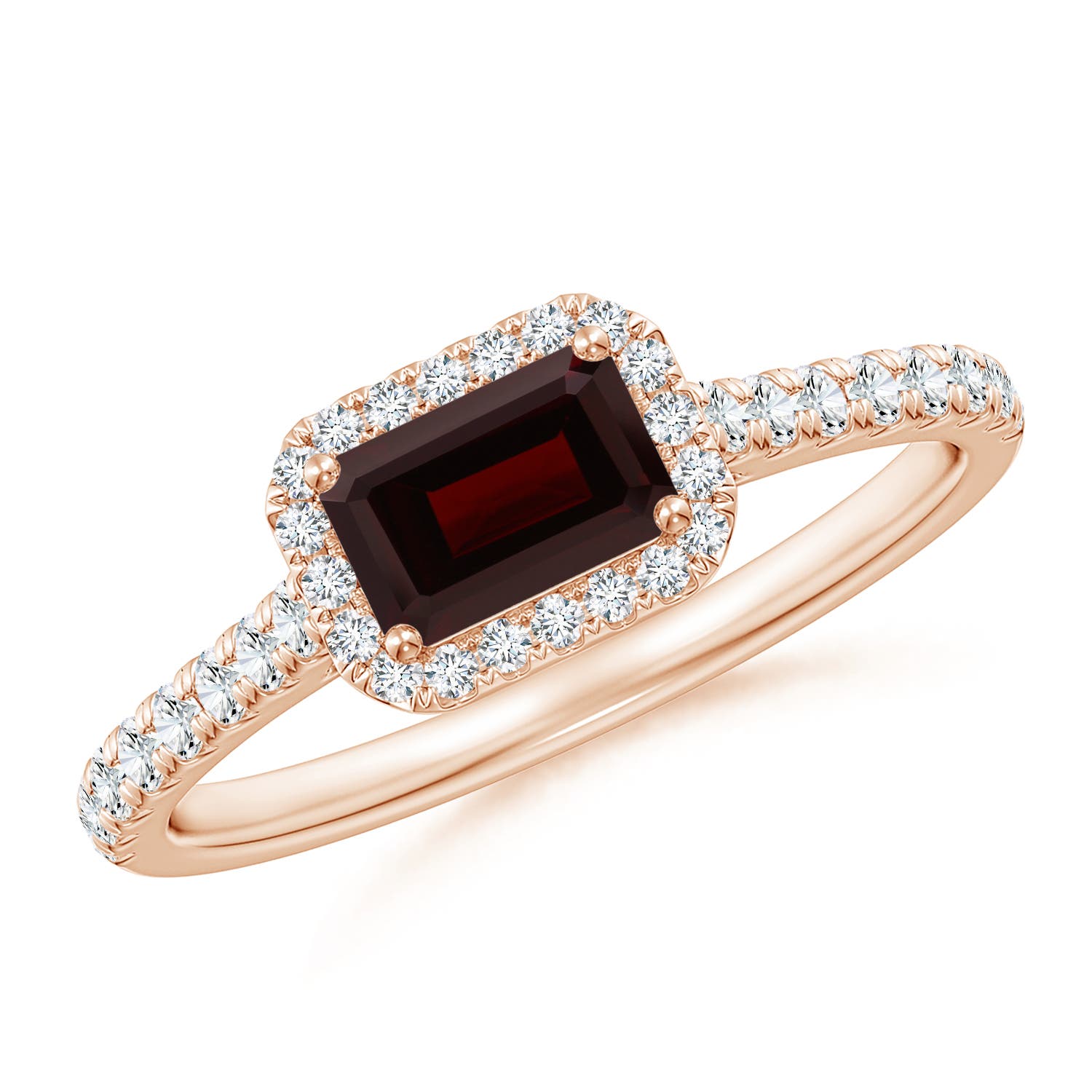 A - Garnet / 0.99 CT / 14 KT Rose Gold