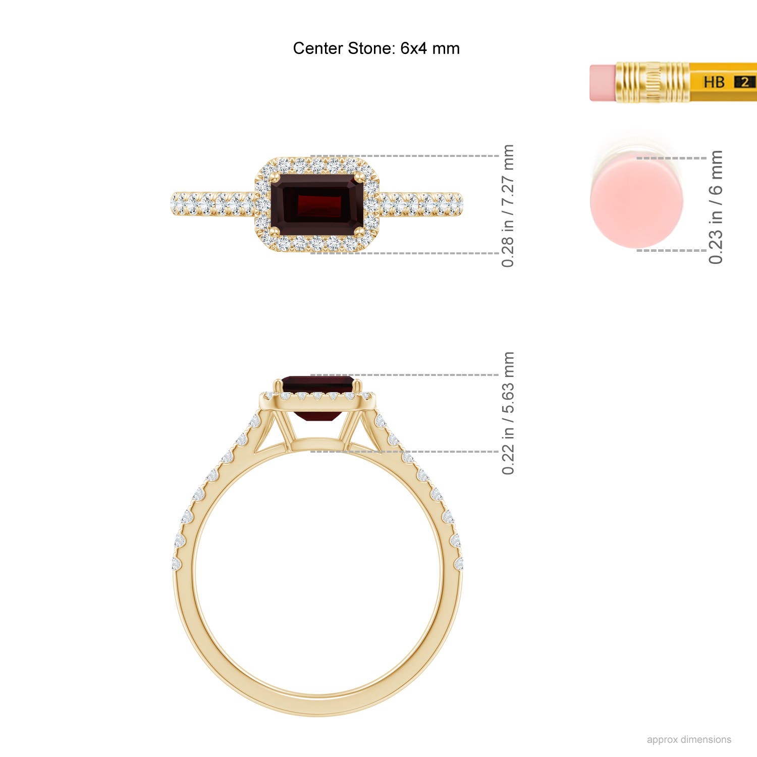 A - Garnet / 0.99 CT / 14 KT Yellow Gold