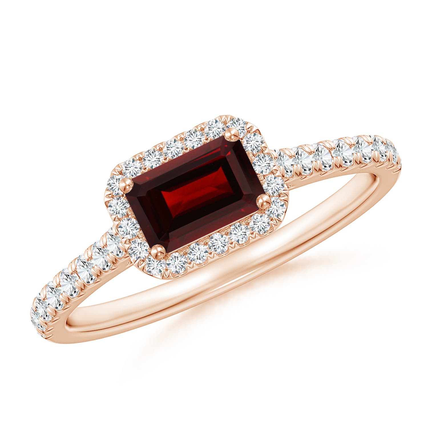 AA - Garnet / 0.99 CT / 14 KT Rose Gold