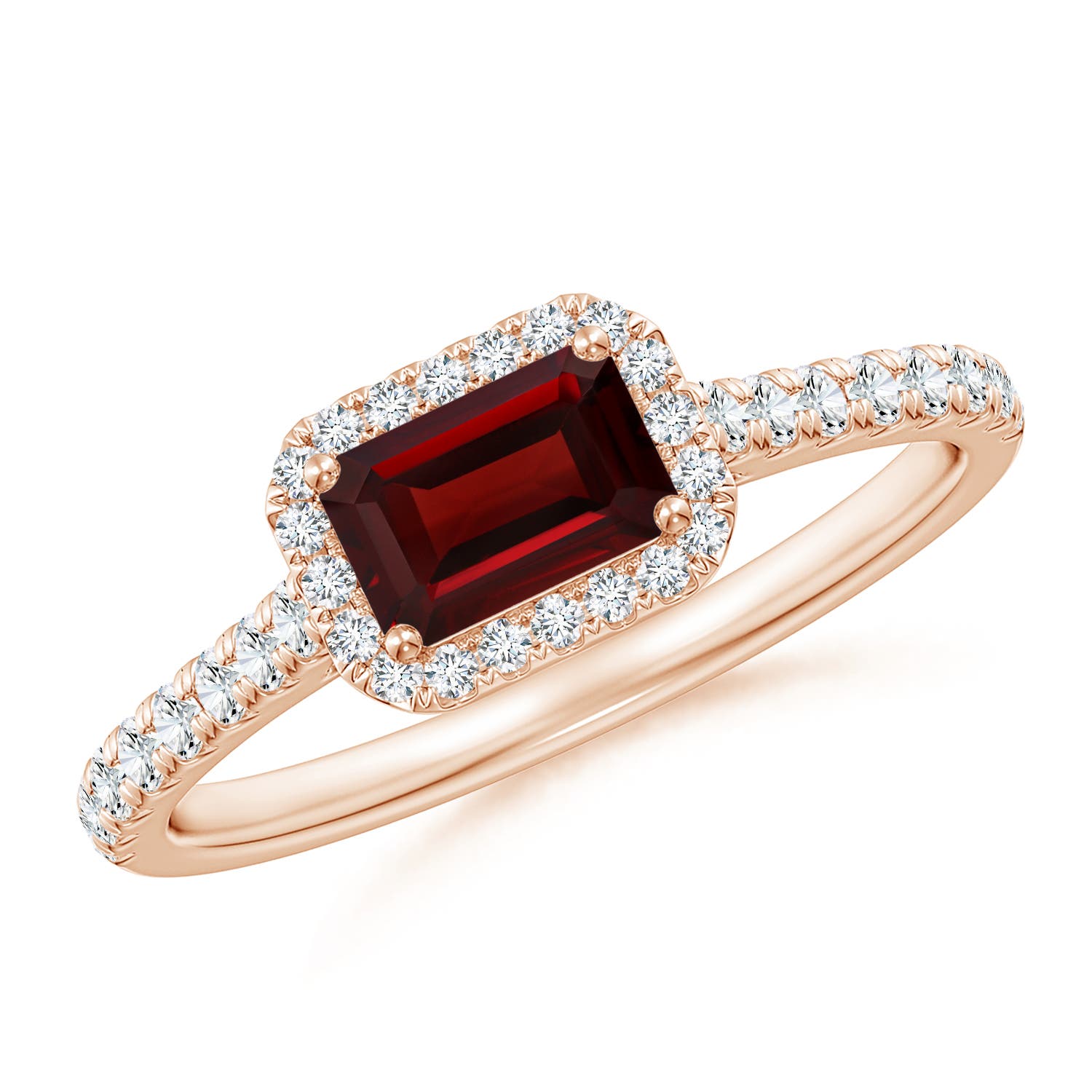 AAA - Garnet / 0.99 CT / 14 KT Rose Gold