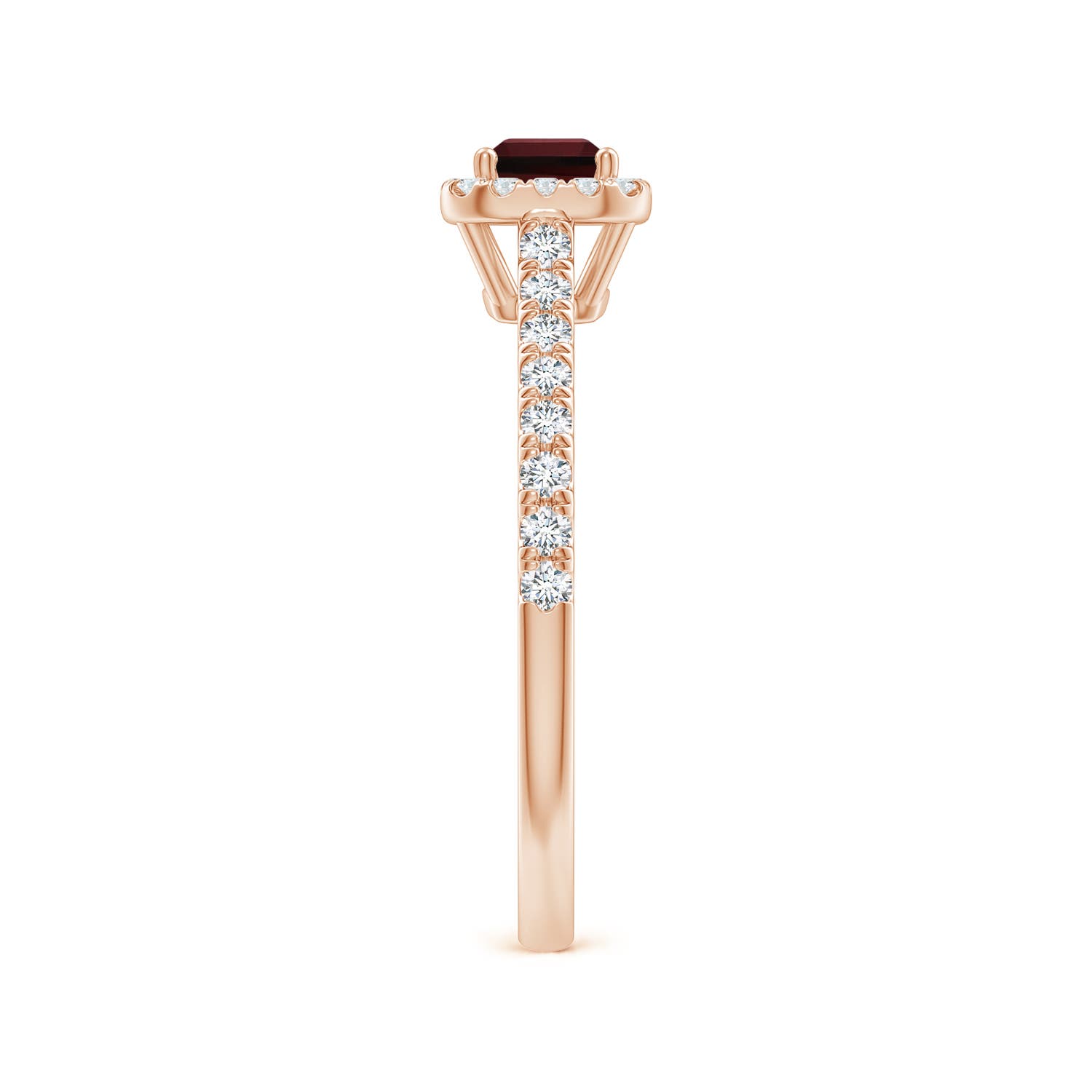 AAA - Garnet / 0.99 CT / 14 KT Rose Gold