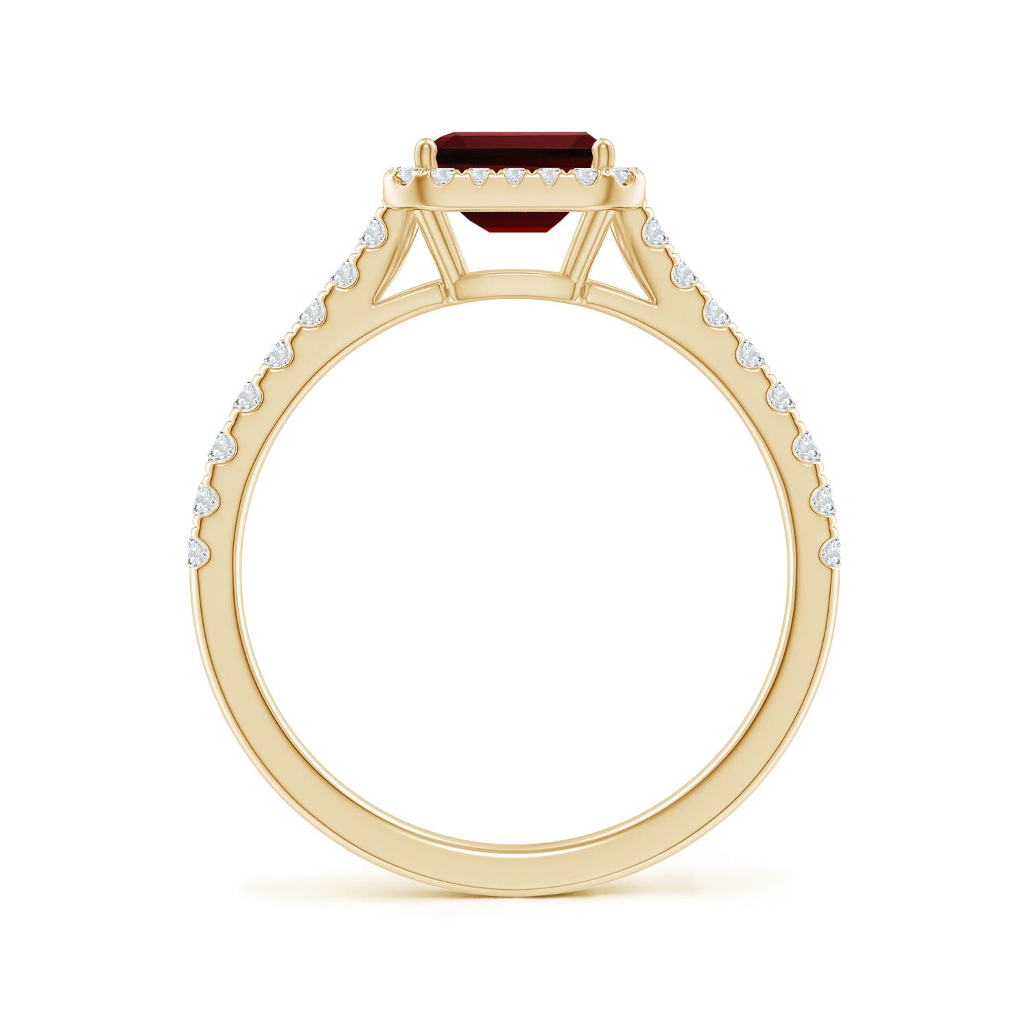 AAAA - Garnet / 0.99 CT / 14 KT Yellow Gold