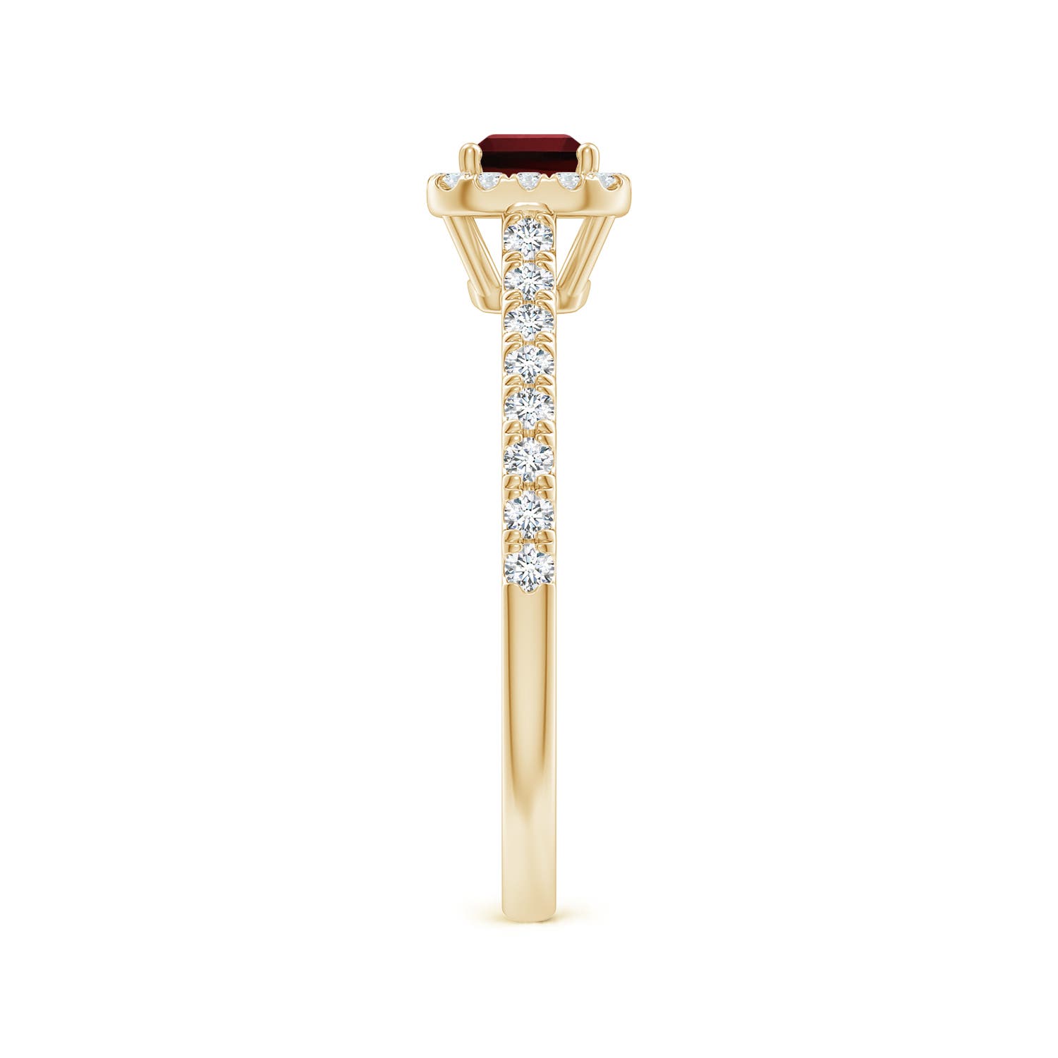 AAAA - Garnet / 0.99 CT / 14 KT Yellow Gold