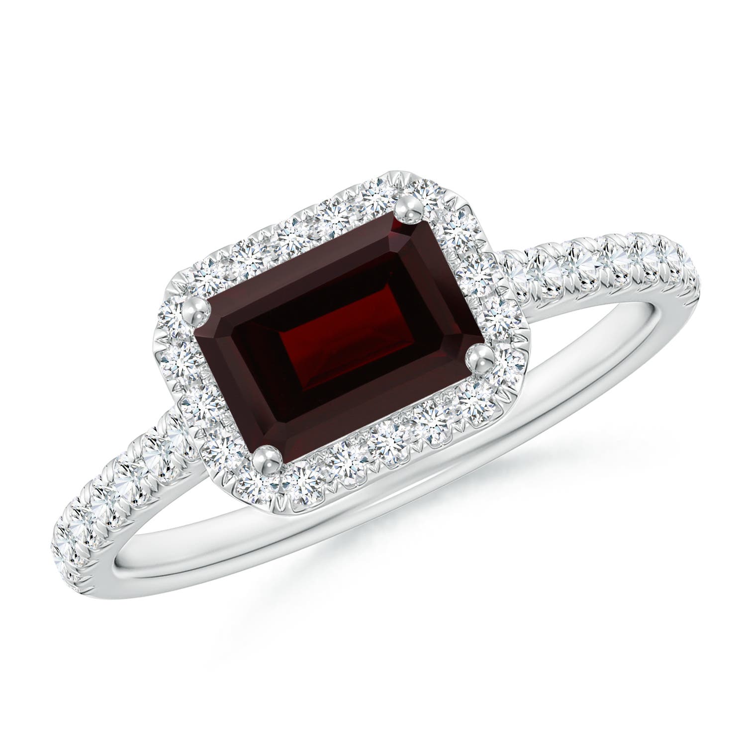 A - Garnet / 1.55 CT / 14 KT White Gold