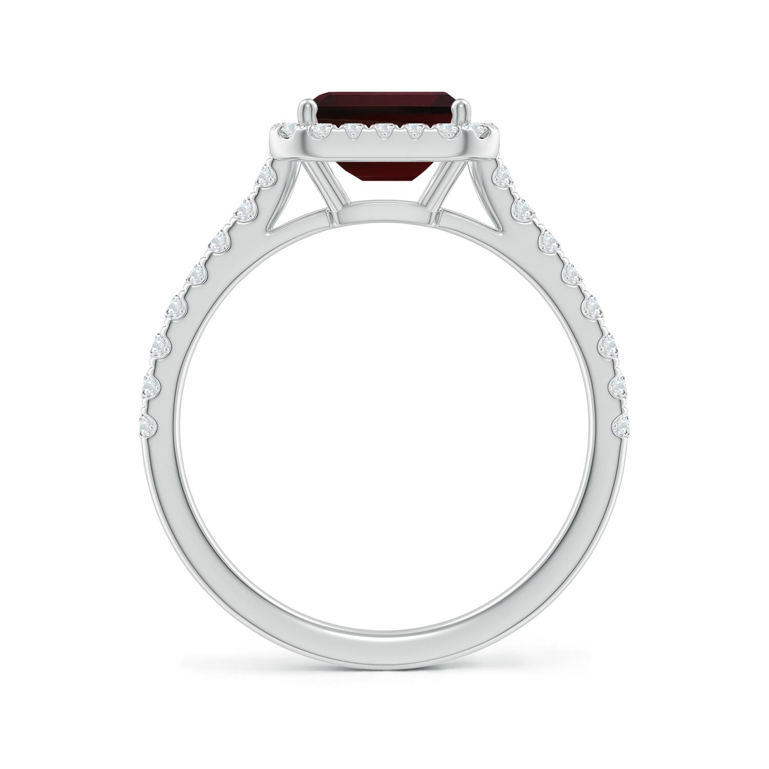 A - Garnet / 1.55 CT / 14 KT White Gold