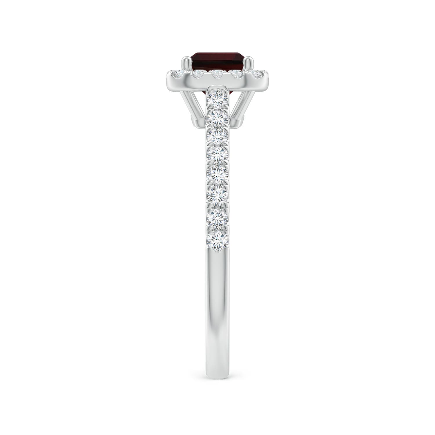 A - Garnet / 1.55 CT / 14 KT White Gold