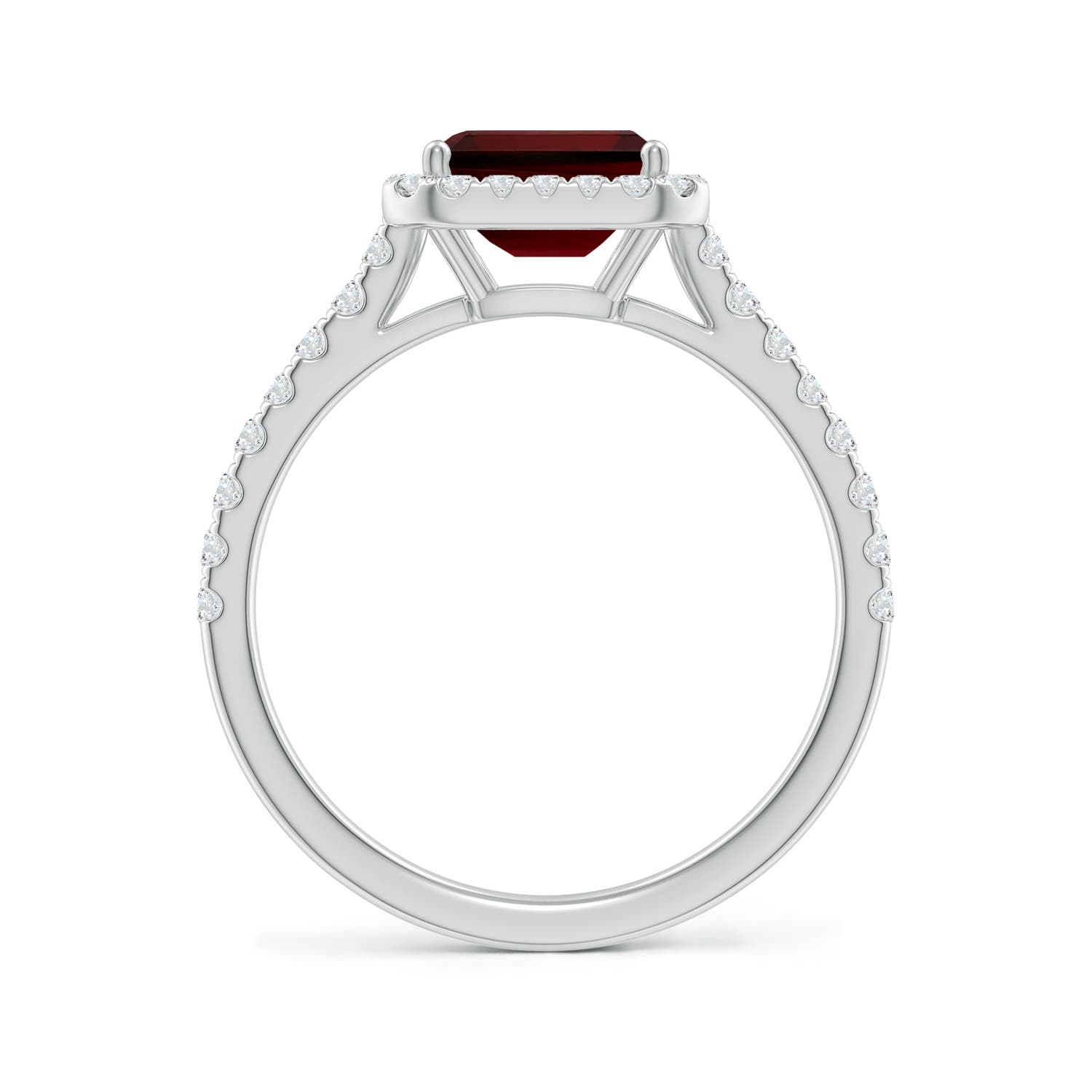 AA - Garnet / 1.55 CT / 14 KT White Gold