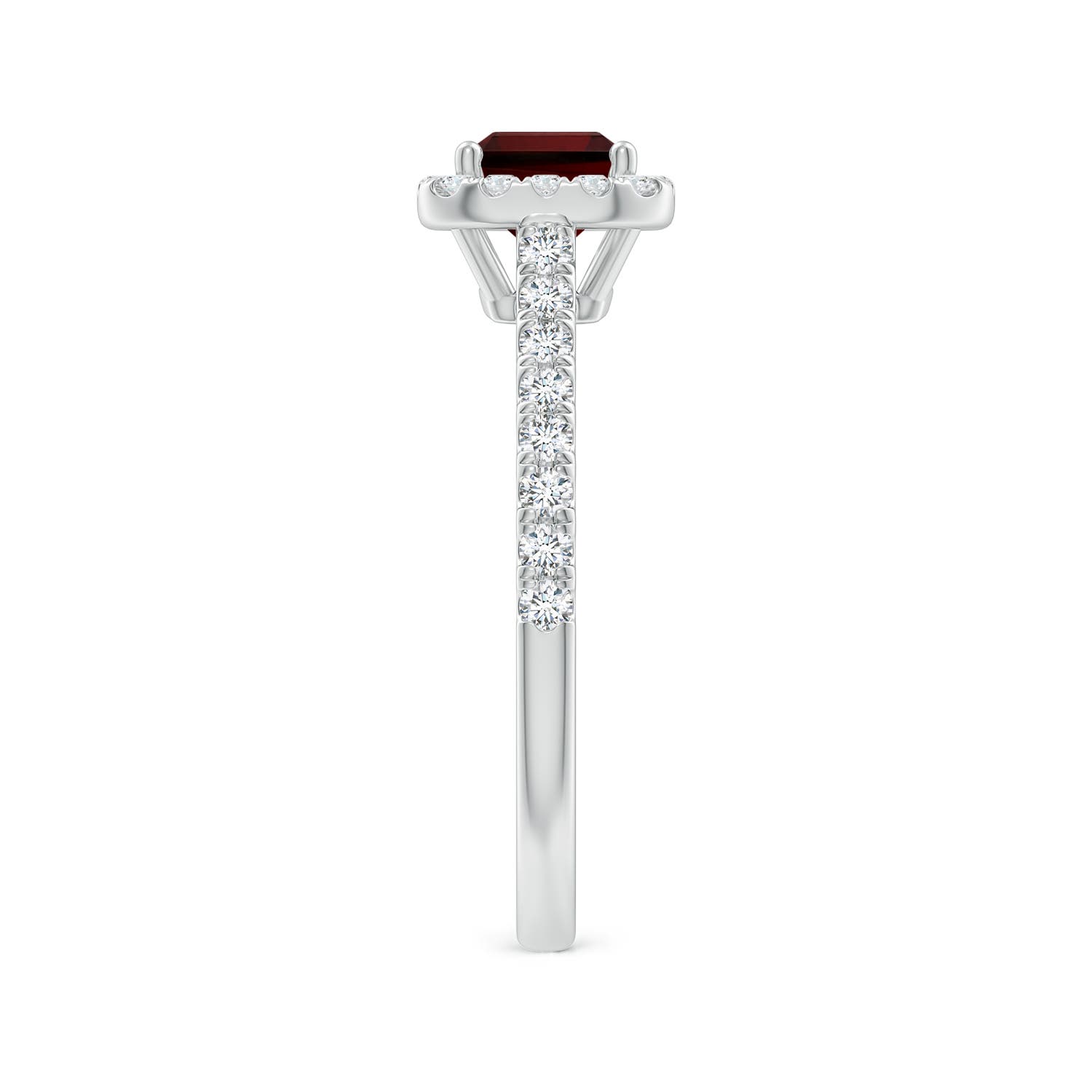 AA - Garnet / 1.55 CT / 14 KT White Gold