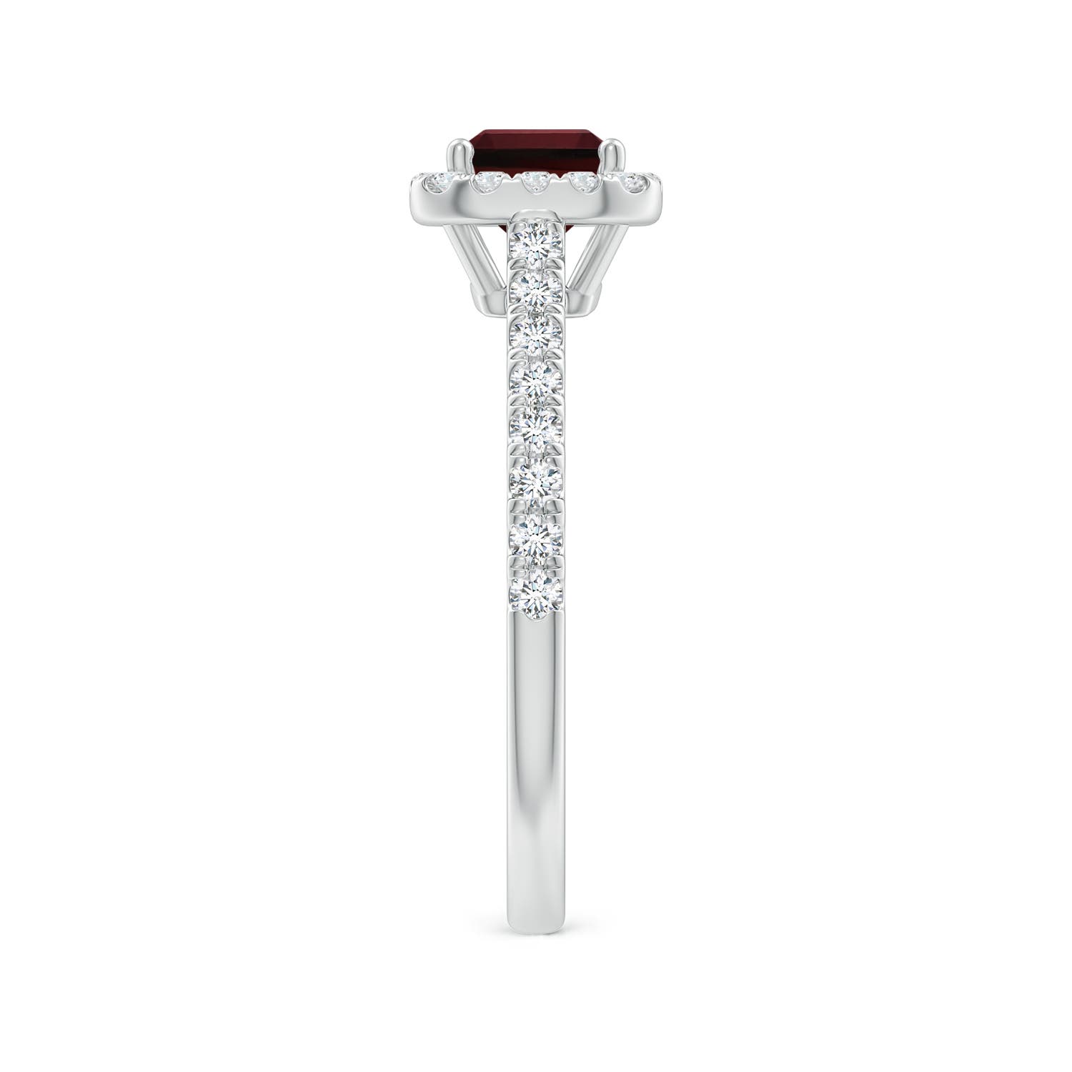 AAA - Garnet / 1.55 CT / 14 KT White Gold