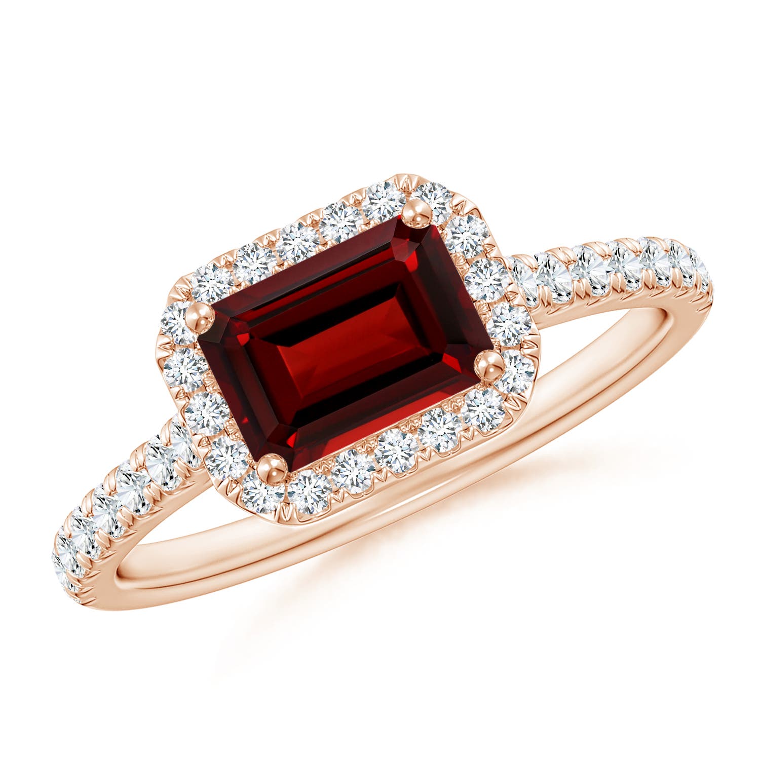 AAAA - Garnet / 1.55 CT / 14 KT Rose Gold