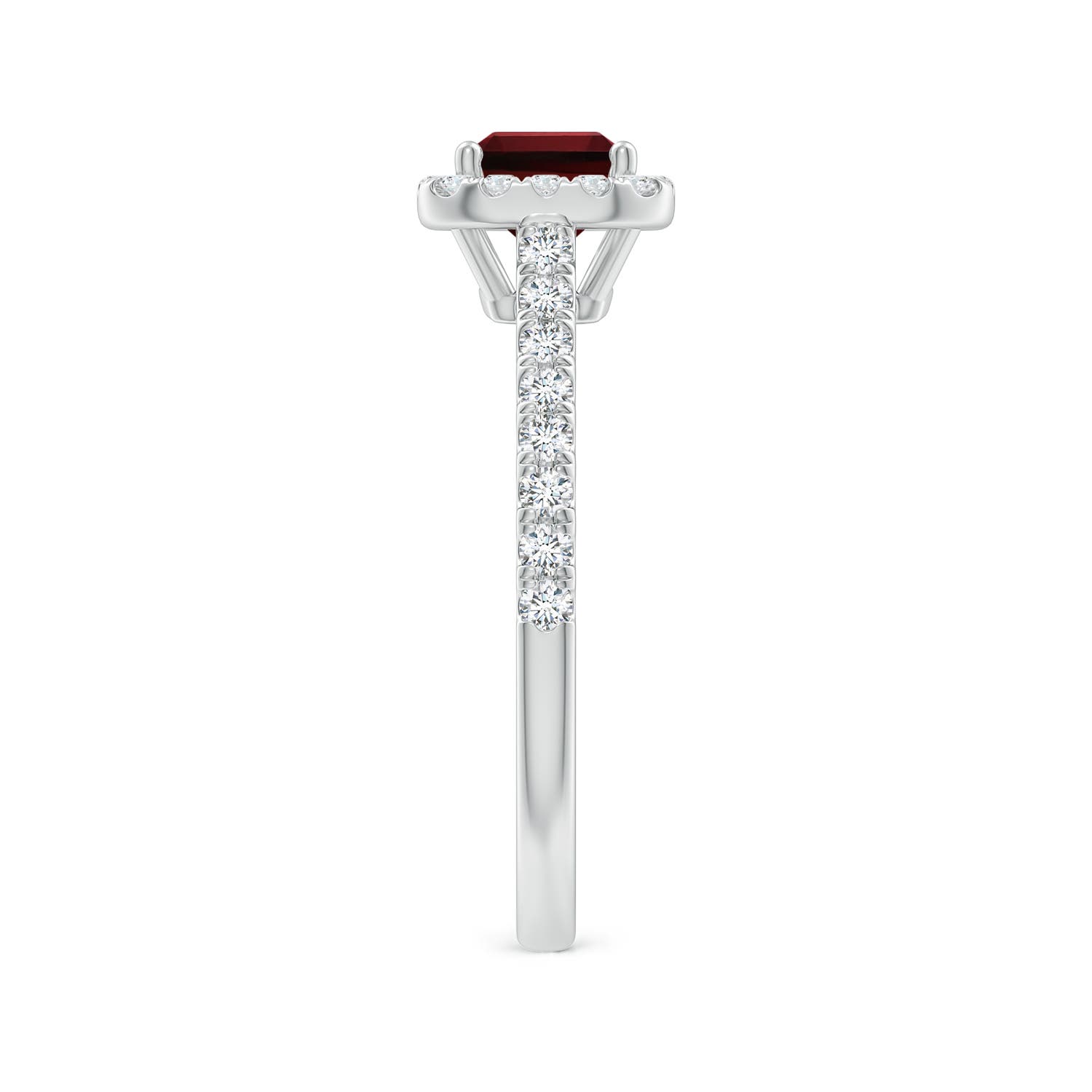 AAAA - Garnet / 1.55 CT / 14 KT White Gold