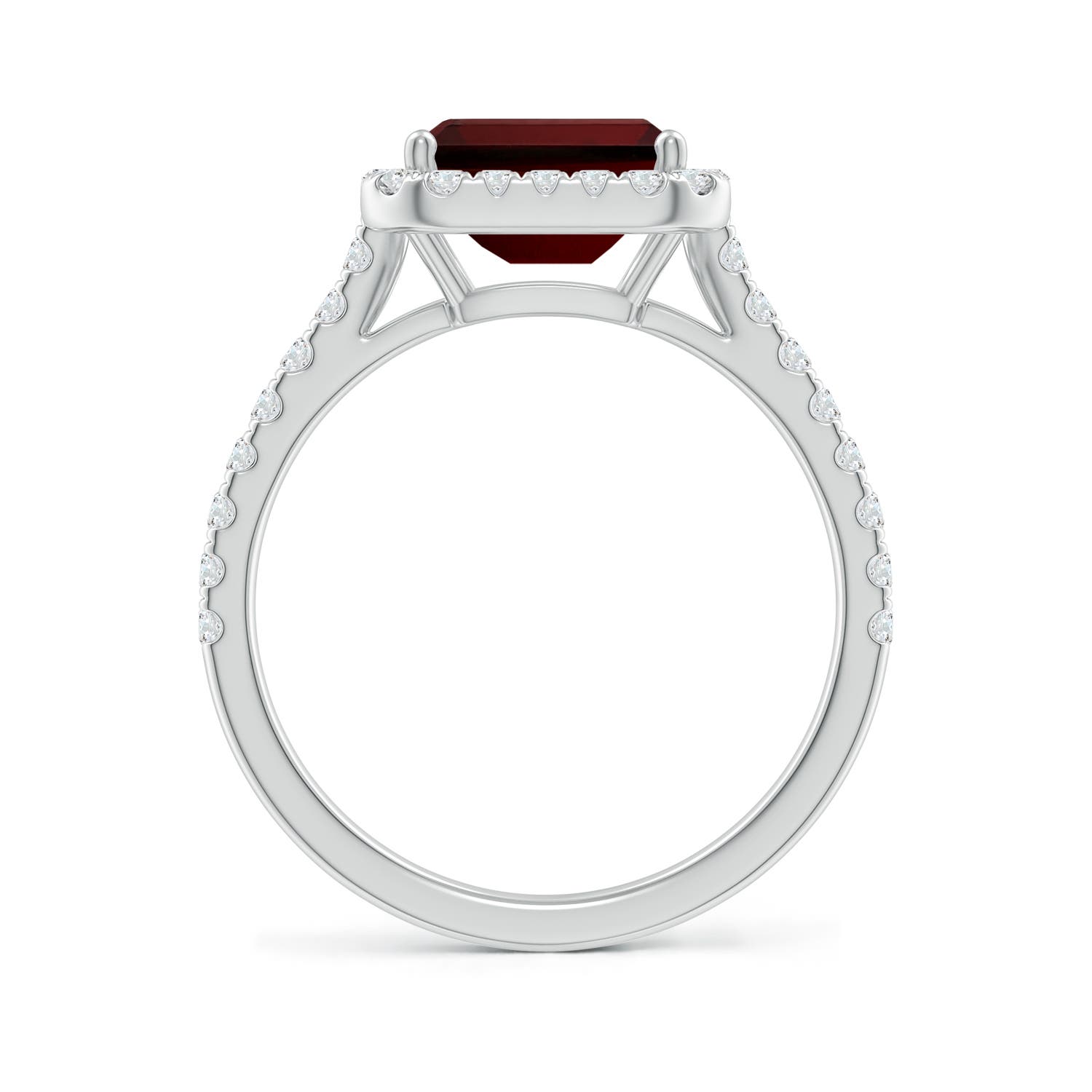 AA - Garnet / 2.23 CT / 14 KT White Gold