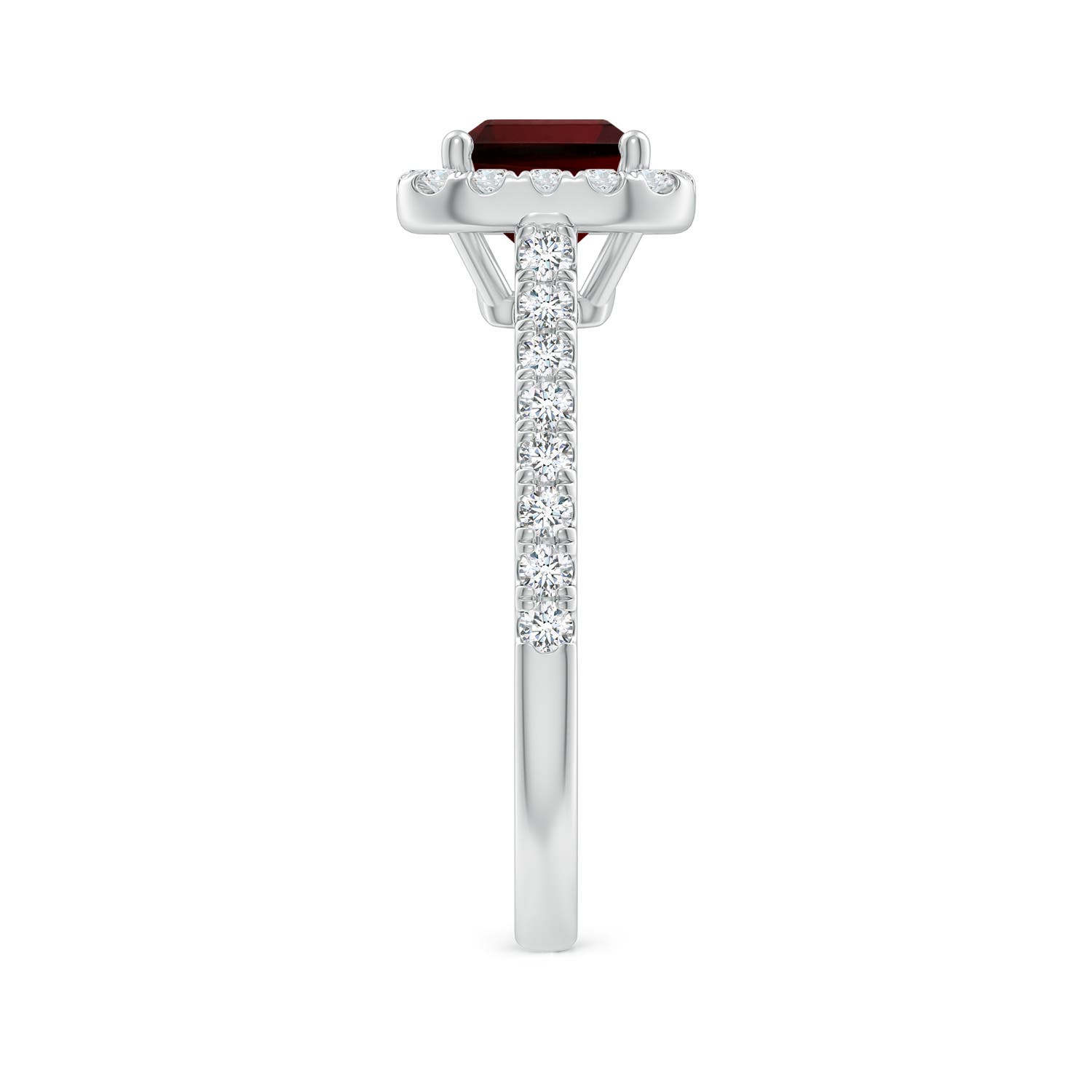 AA - Garnet / 2.23 CT / 14 KT White Gold