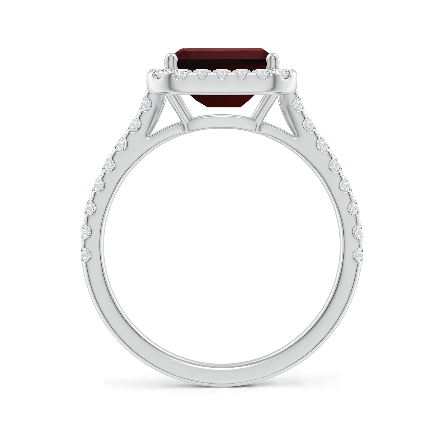 AAA - Garnet / 2.23 CT / 14 KT White Gold