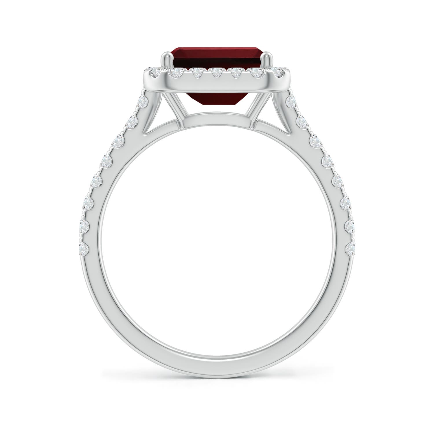 AAAA - Garnet / 2.23 CT / 14 KT White Gold