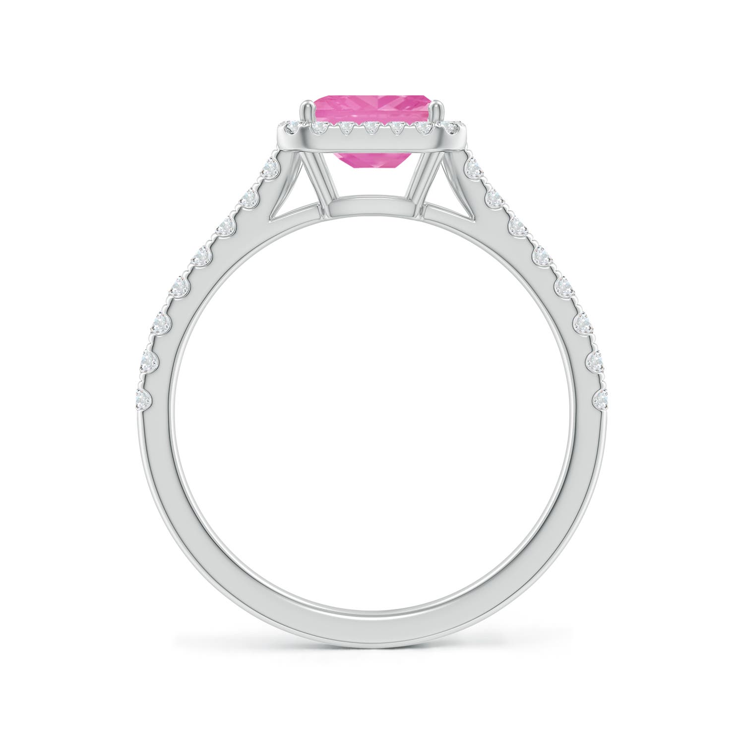 A - Pink Sapphire / 0.94 CT / 14 KT White Gold