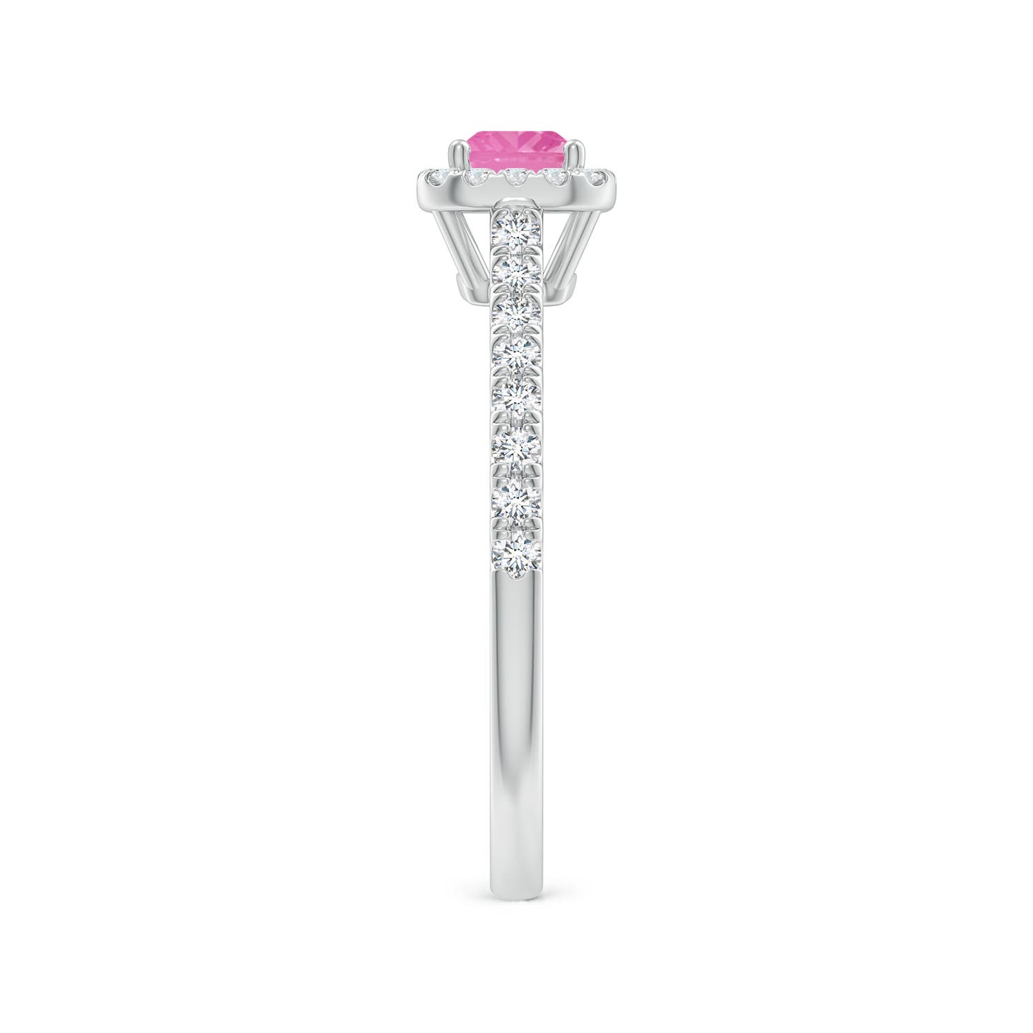 A - Pink Sapphire / 0.94 CT / 14 KT White Gold