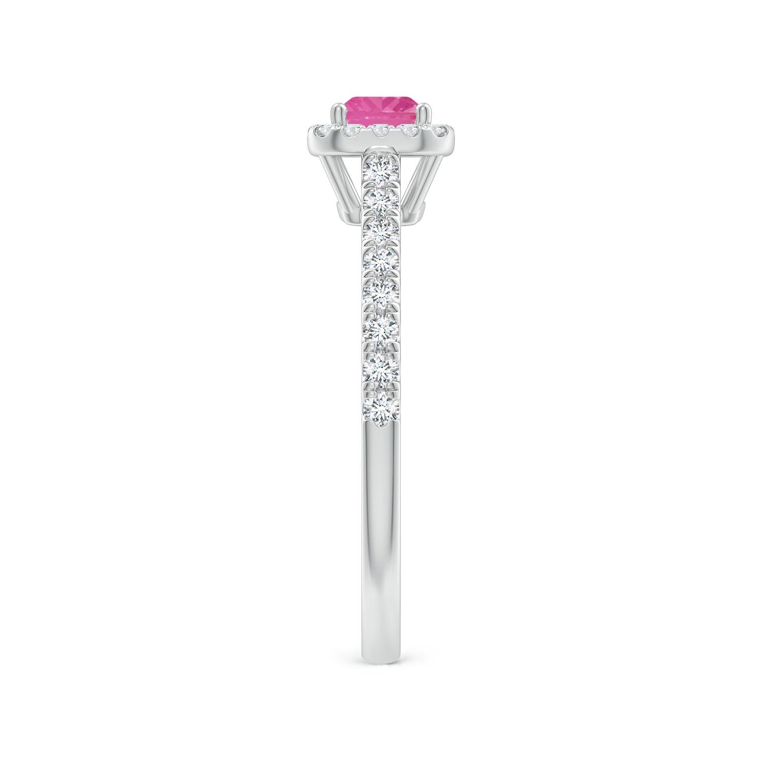 AA - Pink Sapphire / 0.94 CT / 14 KT White Gold