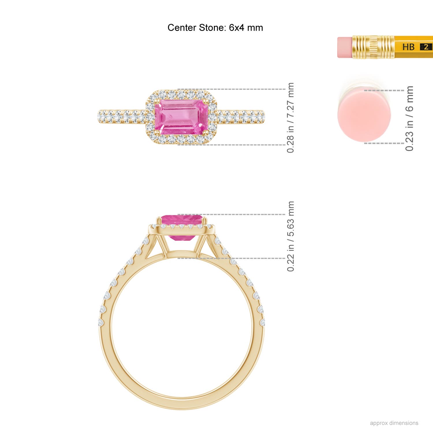 AA - Pink Sapphire / 0.94 CT / 14 KT Yellow Gold