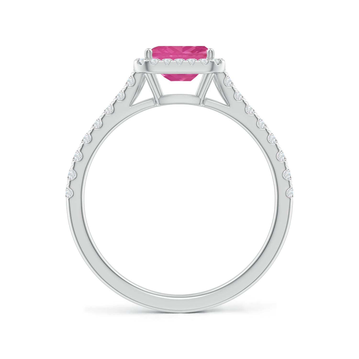 AAA - Pink Sapphire / 0.94 CT / 14 KT White Gold