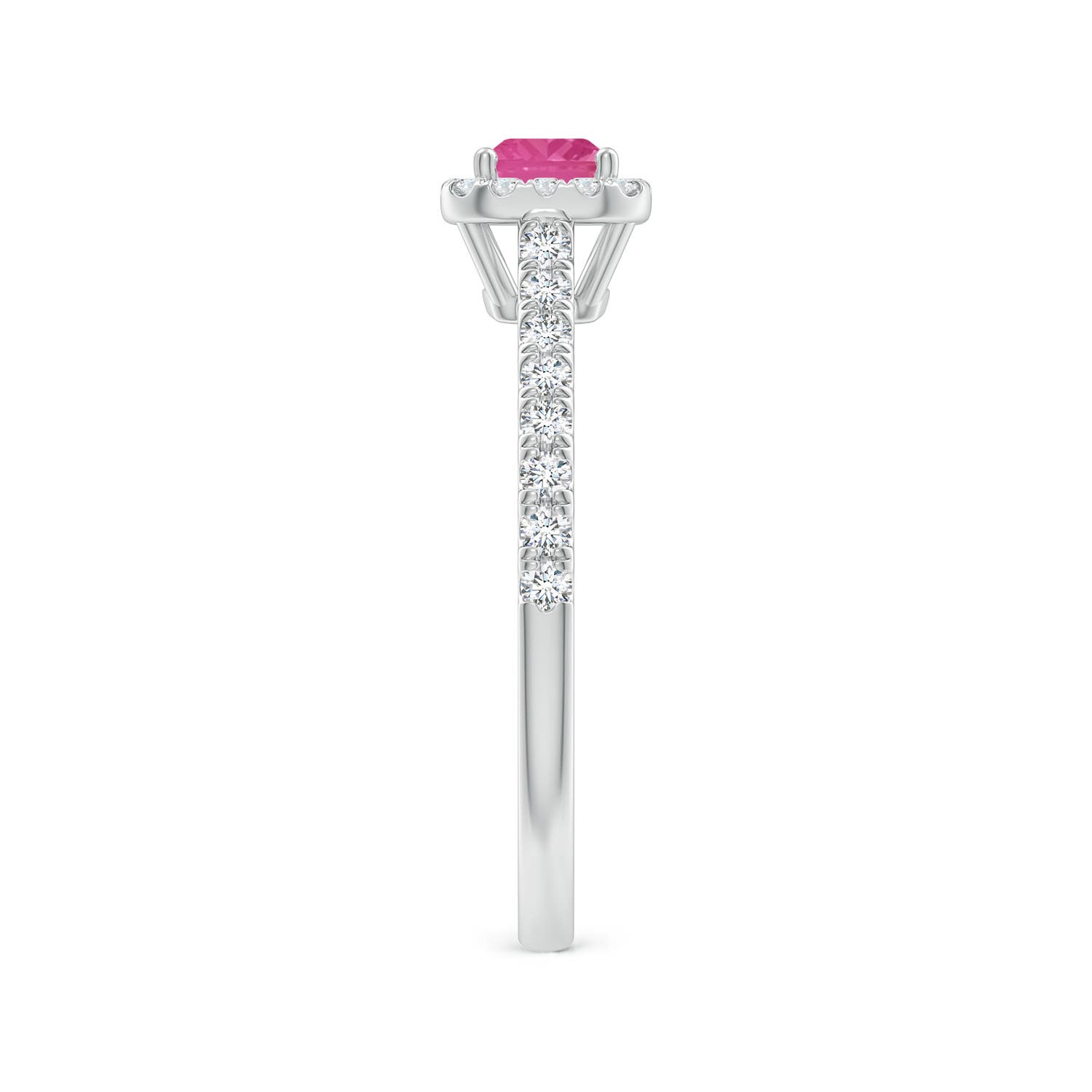 AAA - Pink Sapphire / 0.94 CT / 14 KT White Gold