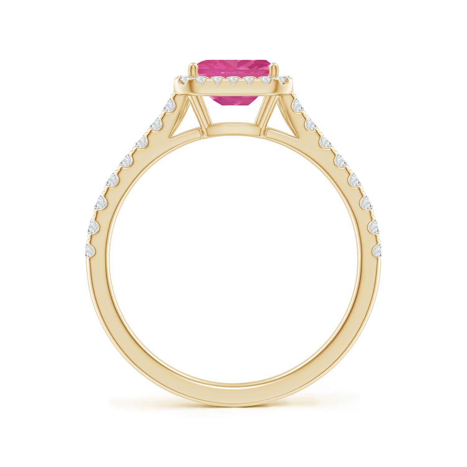 AAA - Pink Sapphire / 0.94 CT / 14 KT Yellow Gold