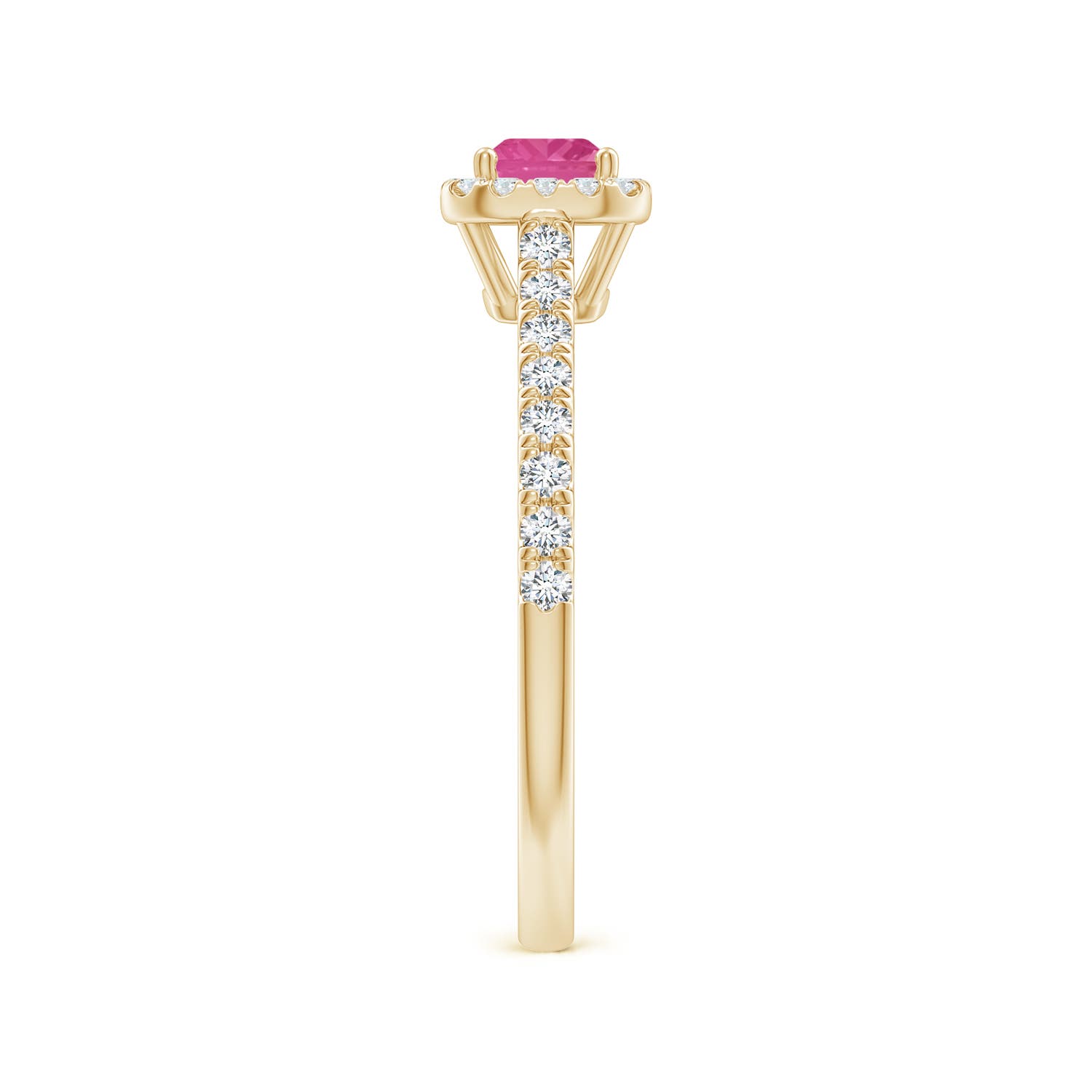 AAA - Pink Sapphire / 0.94 CT / 14 KT Yellow Gold