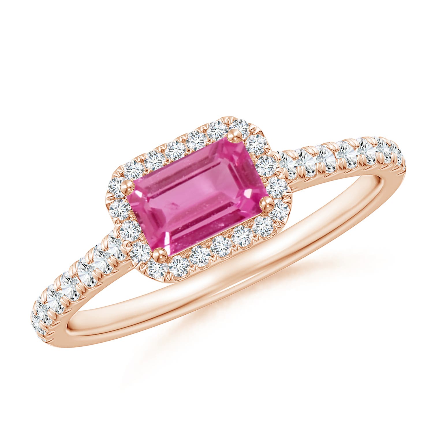 AAAA - Pink Sapphire / 0.94 CT / 14 KT Rose Gold